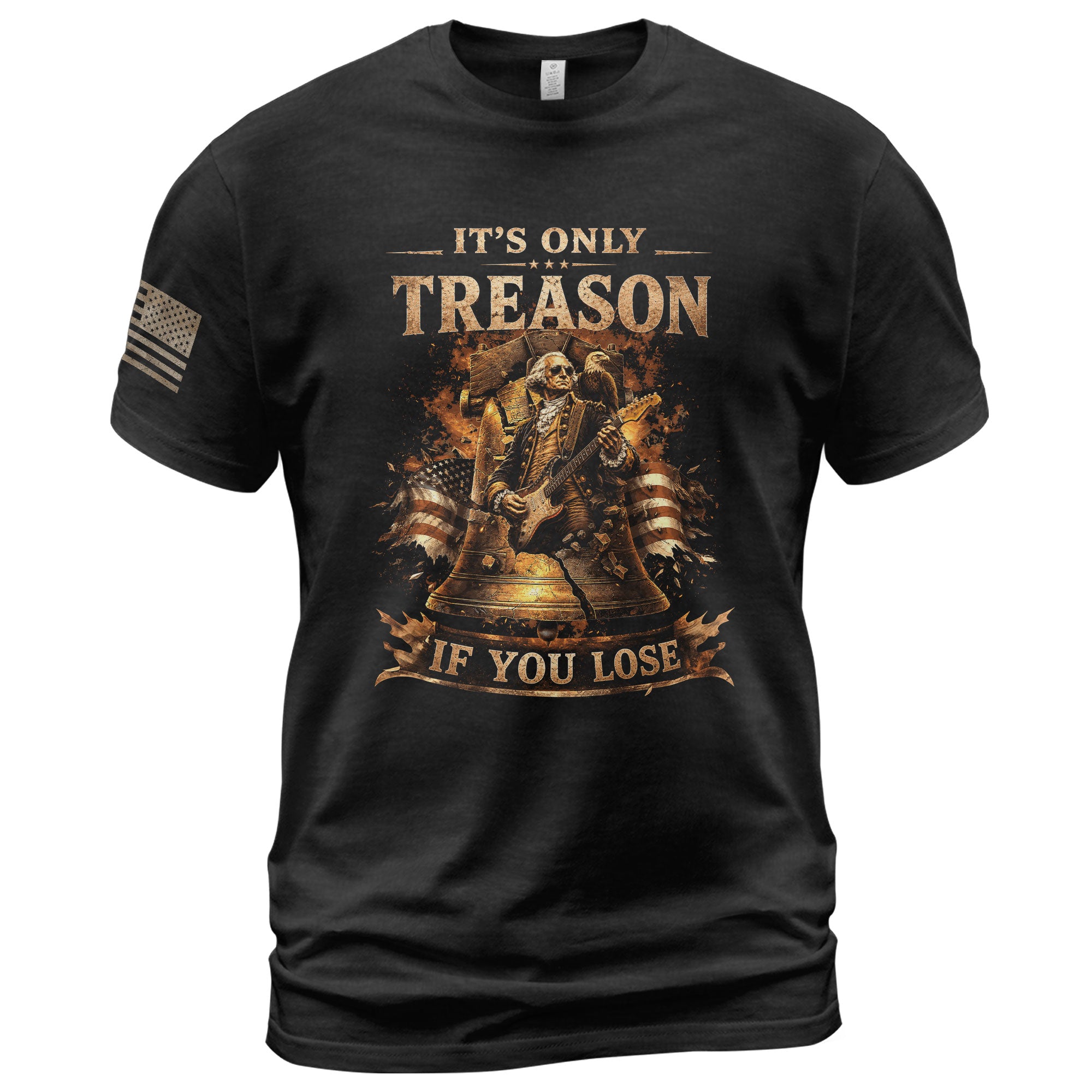 Historical Graphic Apparel - It’s Only Treason If You Lose Liberty Bell Design Tee - Rust Field Wear