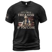 It's Only Treason If You Lose T-Shirt George Washington Guitar Patriotic Flag Tee - Rust Field Wear