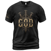 One Nation Under God T Shirt Crucifixion Nails Crown Of Thorns Cross Religious Tee - Rust Field Wear