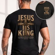 Jesus Is King T Shirt Christian Cross John 14 6 Bible Verse Religious Graphic Tee Apparel - Rust Field Wear