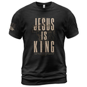 Jesus Is King T Shirt Christian Cross Crown Of Thorns John 14 6 Religious Faith Tee - Rust Field Wear