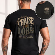 Praise The Lord Shirt Crown Of Thorns Christian Bible Verse Psalm 150 6 Faith Graphic Tee - Rust Field Wear