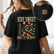 Stay Sweet Fruit Of The Spirit Galatians 5 22 23 Berry Christian Tee For Women Apparel