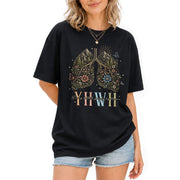 Devout Christian YHWH Lungs Nature Aesthetic Women Graphic Tee Shirt Vintage Cotton - Rust Field Wear