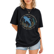 When You Go Through Deep Waters T-Shirt Women Christian Isaiah 43 2 Whale Shark Graphic