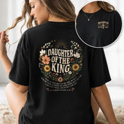 Pious Christian Daughter King Floral Aesthetic Women Graphic Tee Shirt Vintage Cotton - Rust Field Wear
