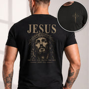 Jesus The Way The Truth The Life Shirt Christian Crown of Thorns Faith Men T-Shirt