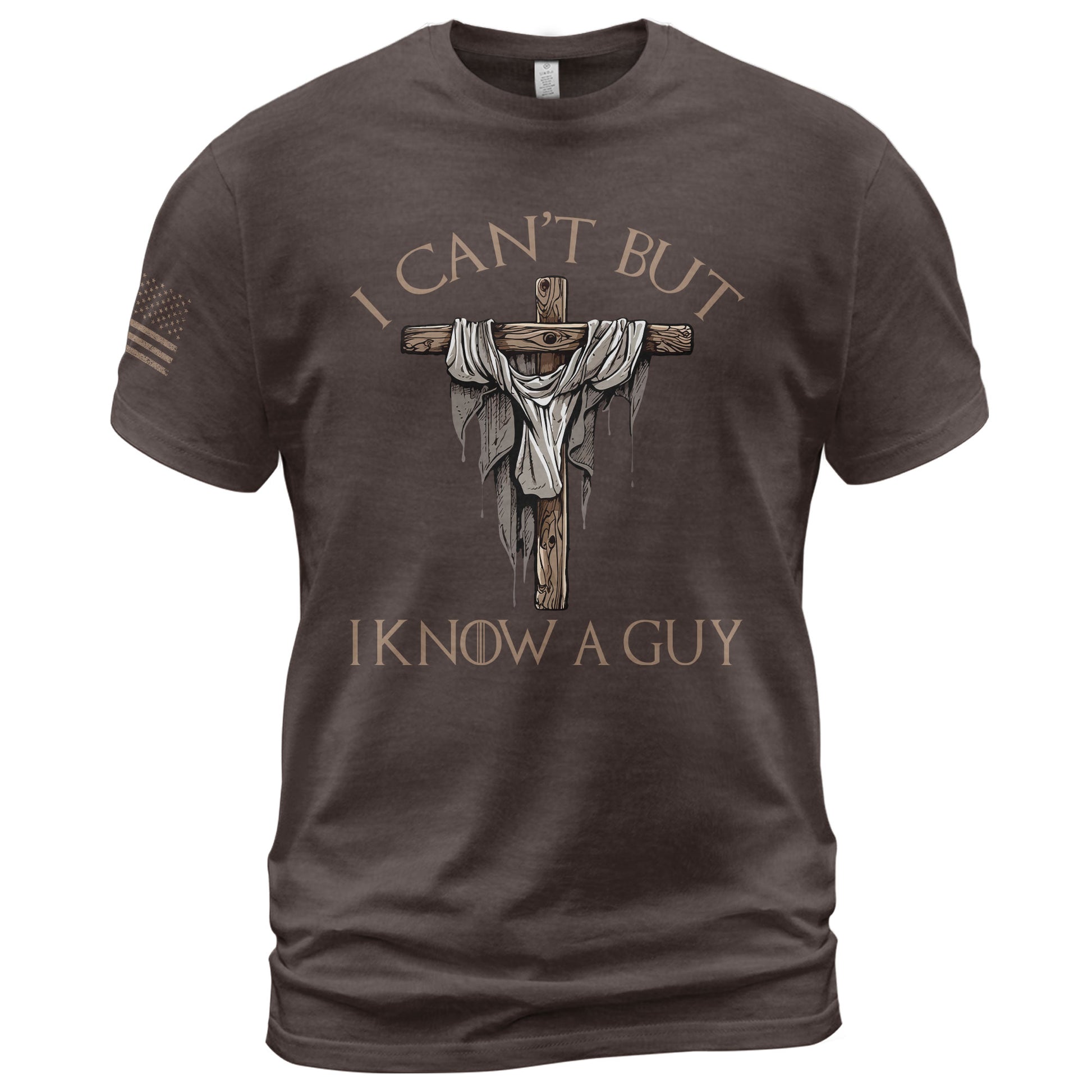 My Strength Is In Him "I Know A Guy"" Jesus ", Christian Tee Shirts - Faith Shirts for Men - Rust Field Wear