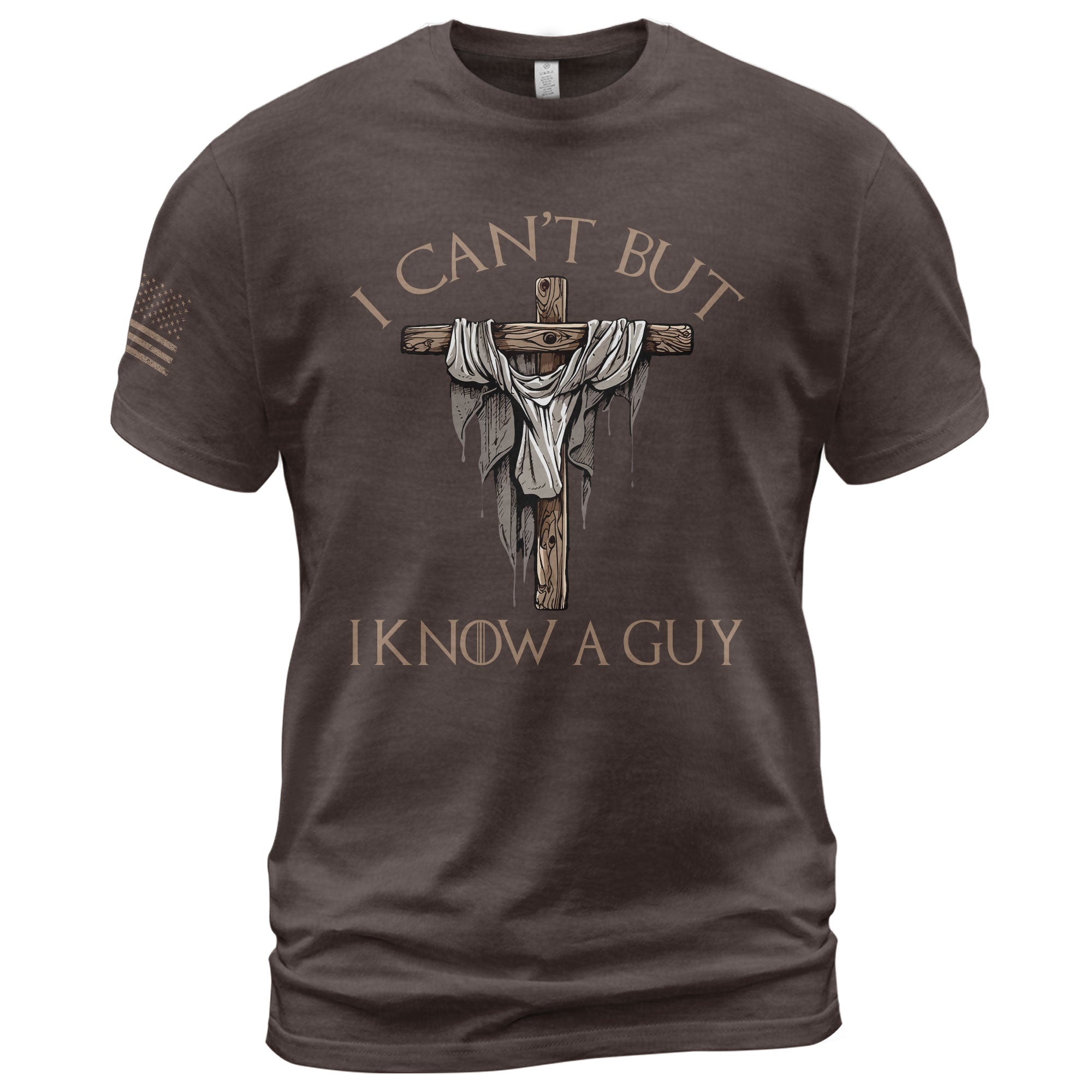My Strength Is In Him "I Know A Guy"" Jesus ", Christian Tee Shirts - Faith Shirts for Men - Rust Field Wear