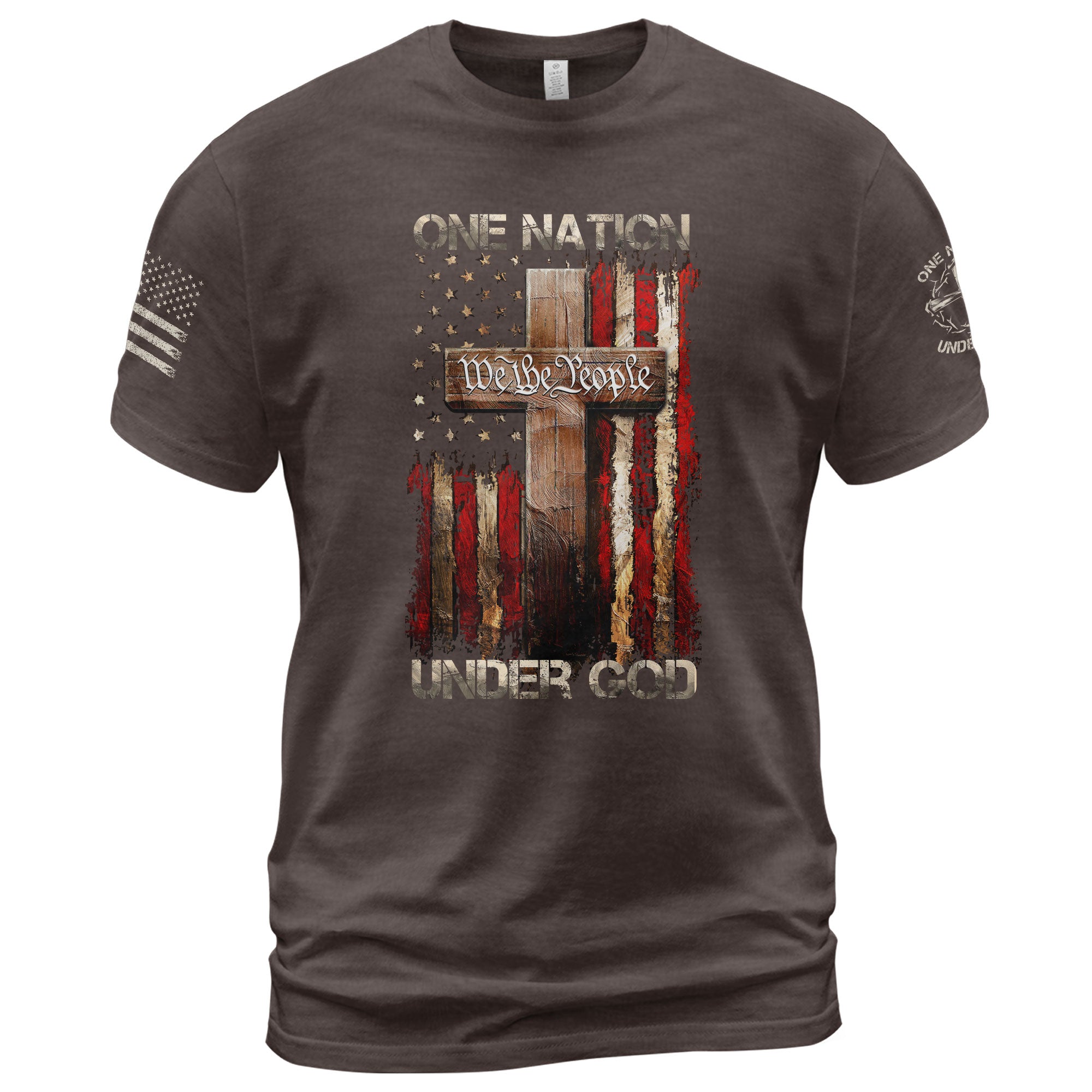 Christian Shirts for Men, One Nation Under God We The People - Christian Tee Shirts - Rust Field Wear