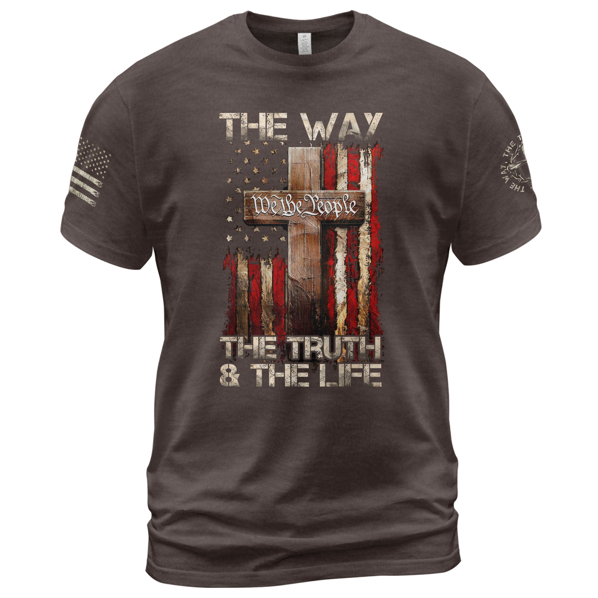 Faith Based Christian Tee Shirts, Jesus Is The Way - Christian Shirts for Men - Rust Field Wear