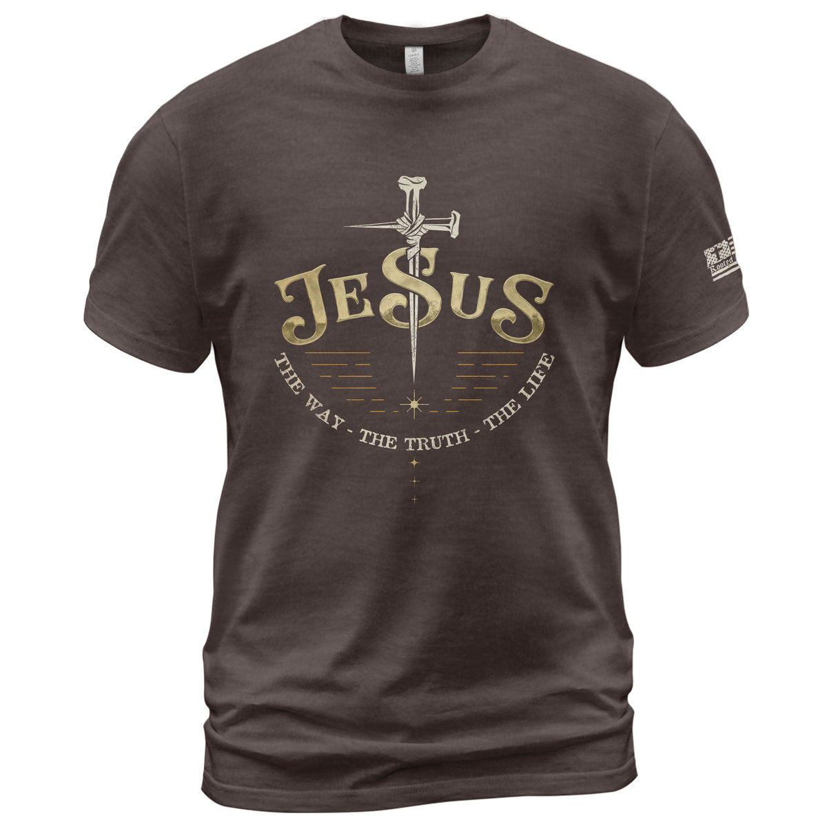 Forged in Faith JESUS Sword, Christian Tee Shirts - Faith Shirts for Men - Rust Field Wear