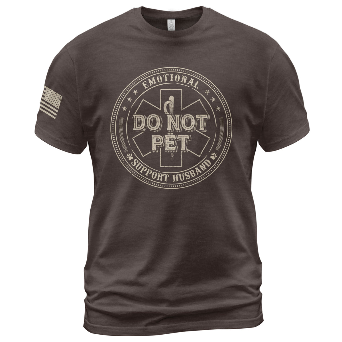 Funny Do Not Pet Support Husband Emblem Graphic Tee Shirt Casual Apparel Top Clothing