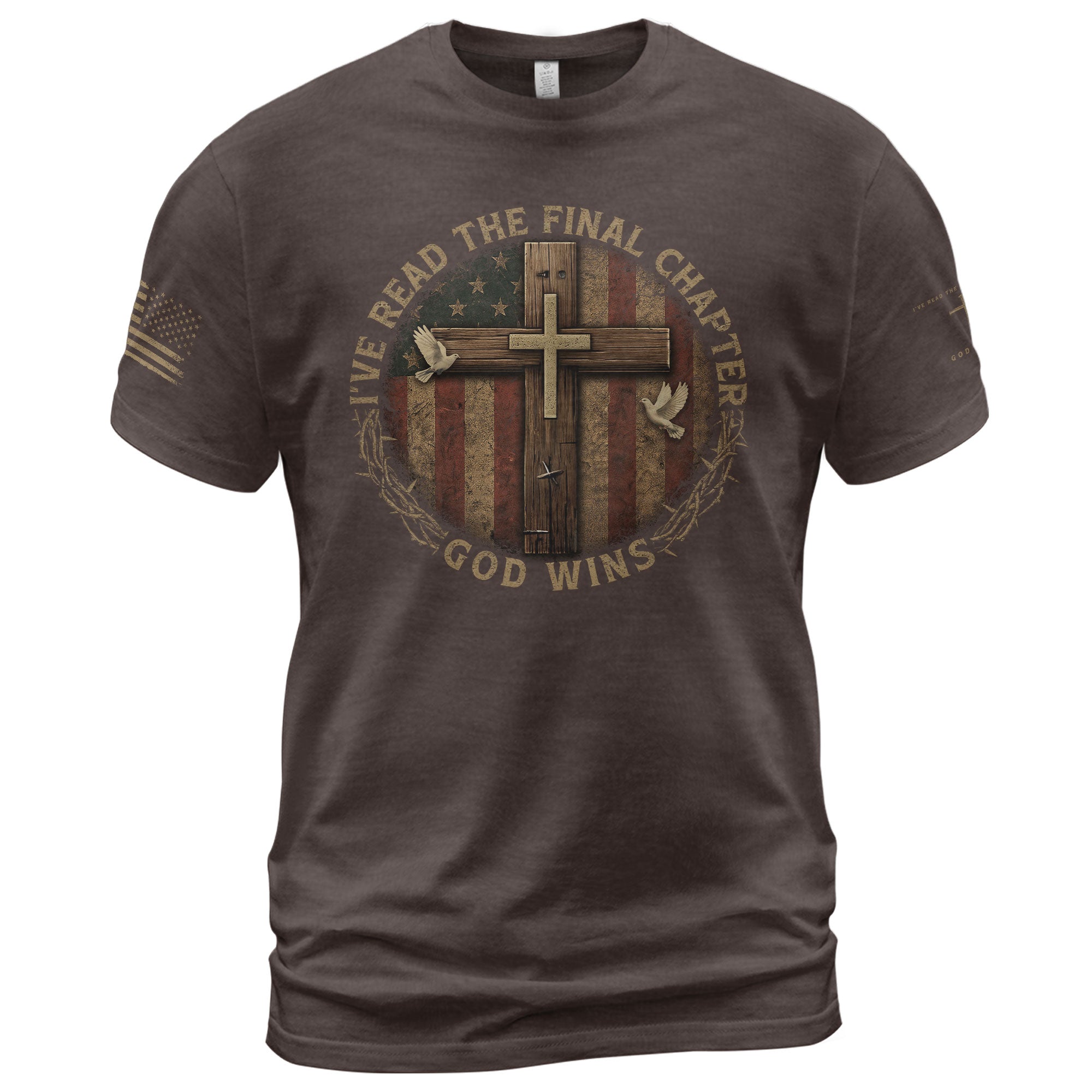 Faith Based Christian Tee Shirts, I’ve Read the Final Chapter, God Wins T Shirts - Christian Shirts for Men - Rust Field Wear