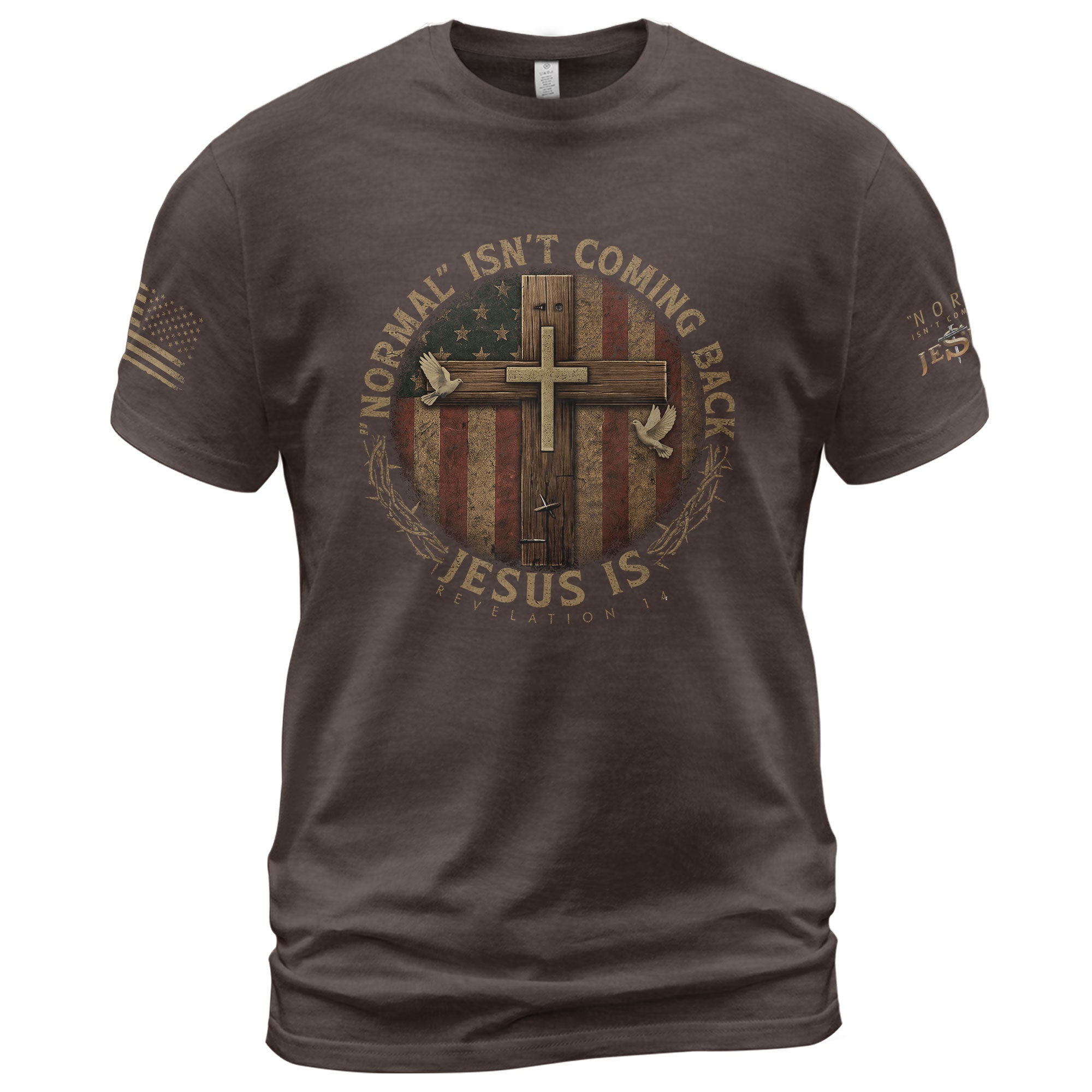 Normal Isn't Coming Back, Christian Shirts for Men - Christian Tee Shirts - Rust Field Wear
