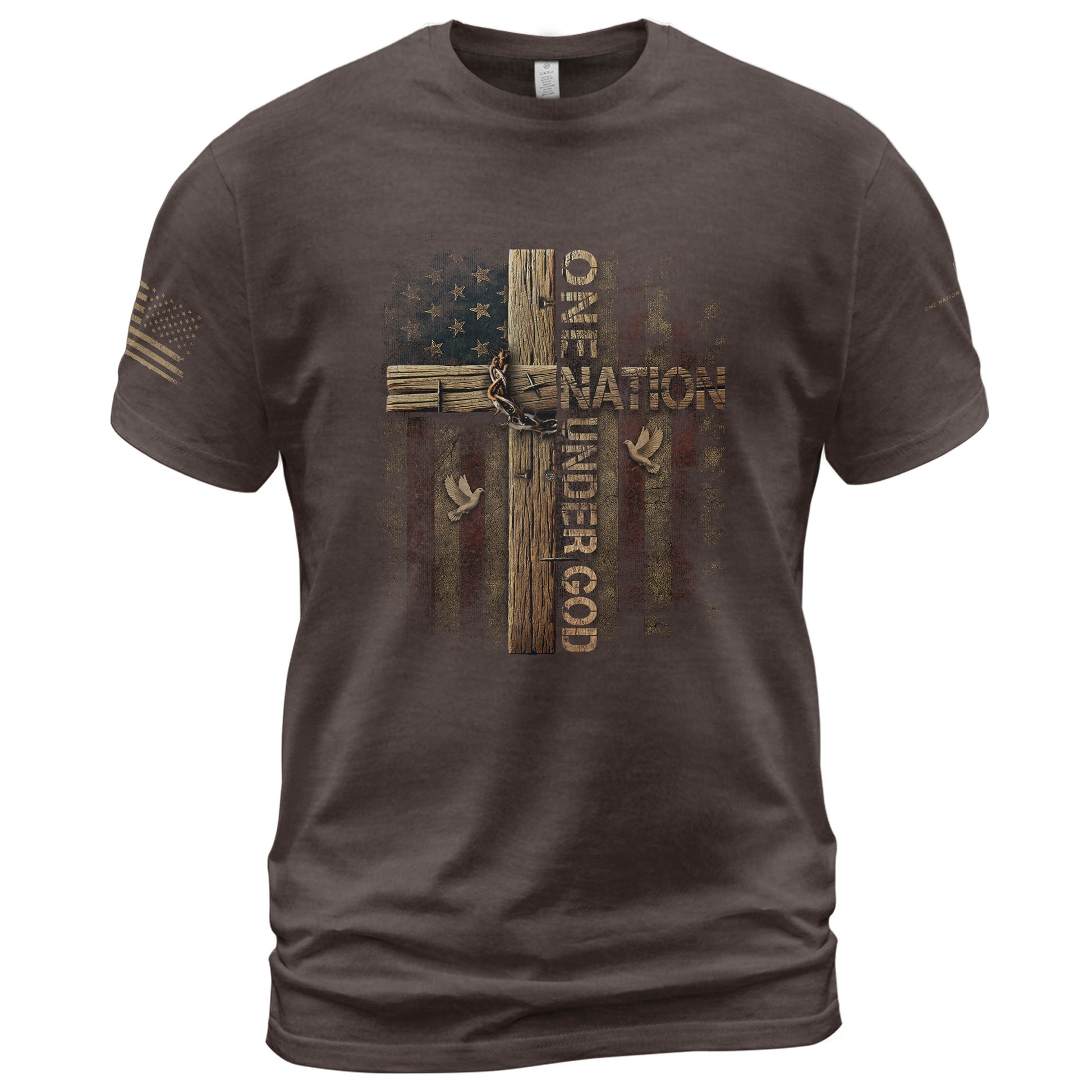 Christian Shirts for Men, “One Nation Under God” - Christian Tee Shirts - Rust Field Wear
