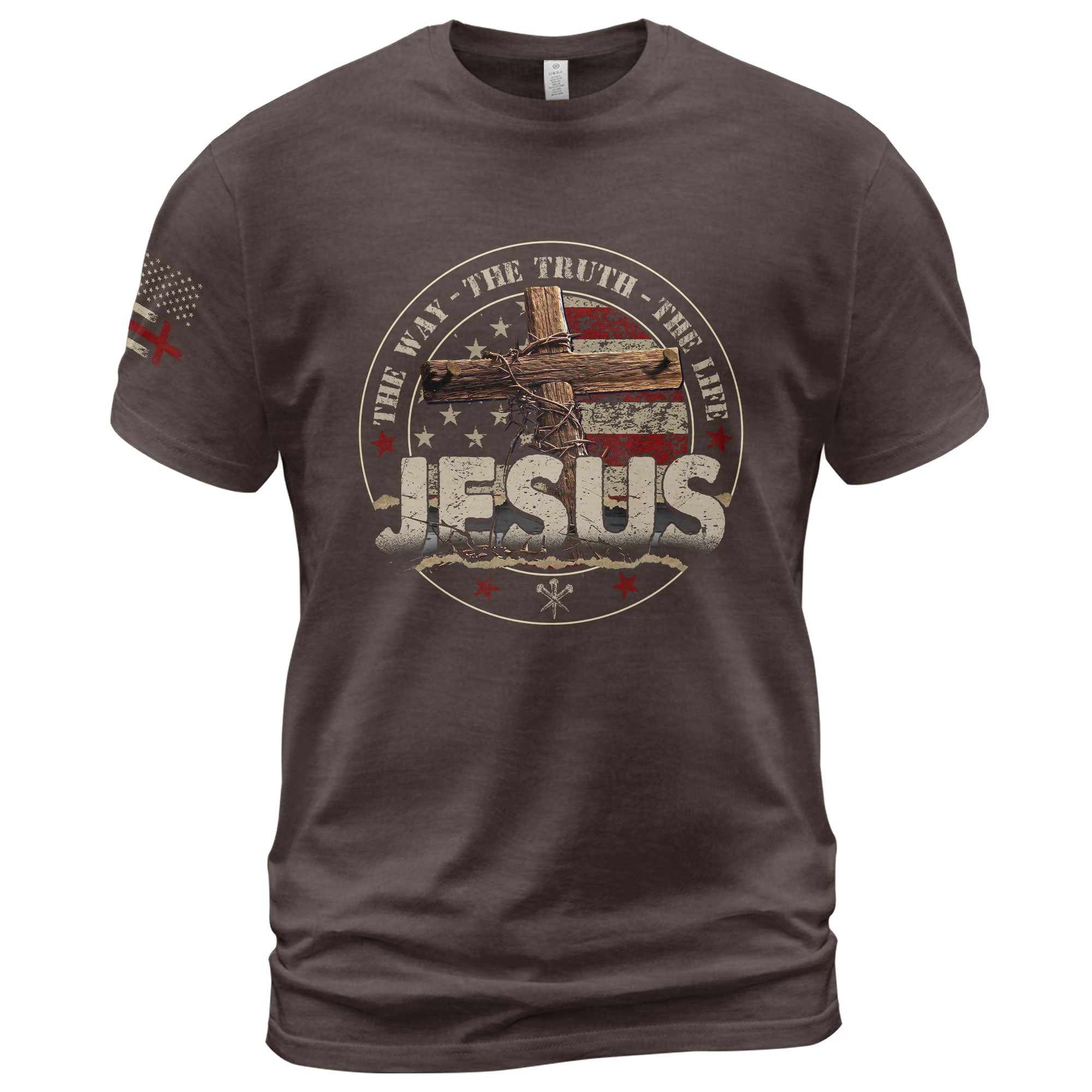 The Way, The Truth, The Life Jesus Is the Only Way - Christian Tee Shirts, Christian Shirts for Men - Rust Field Wear