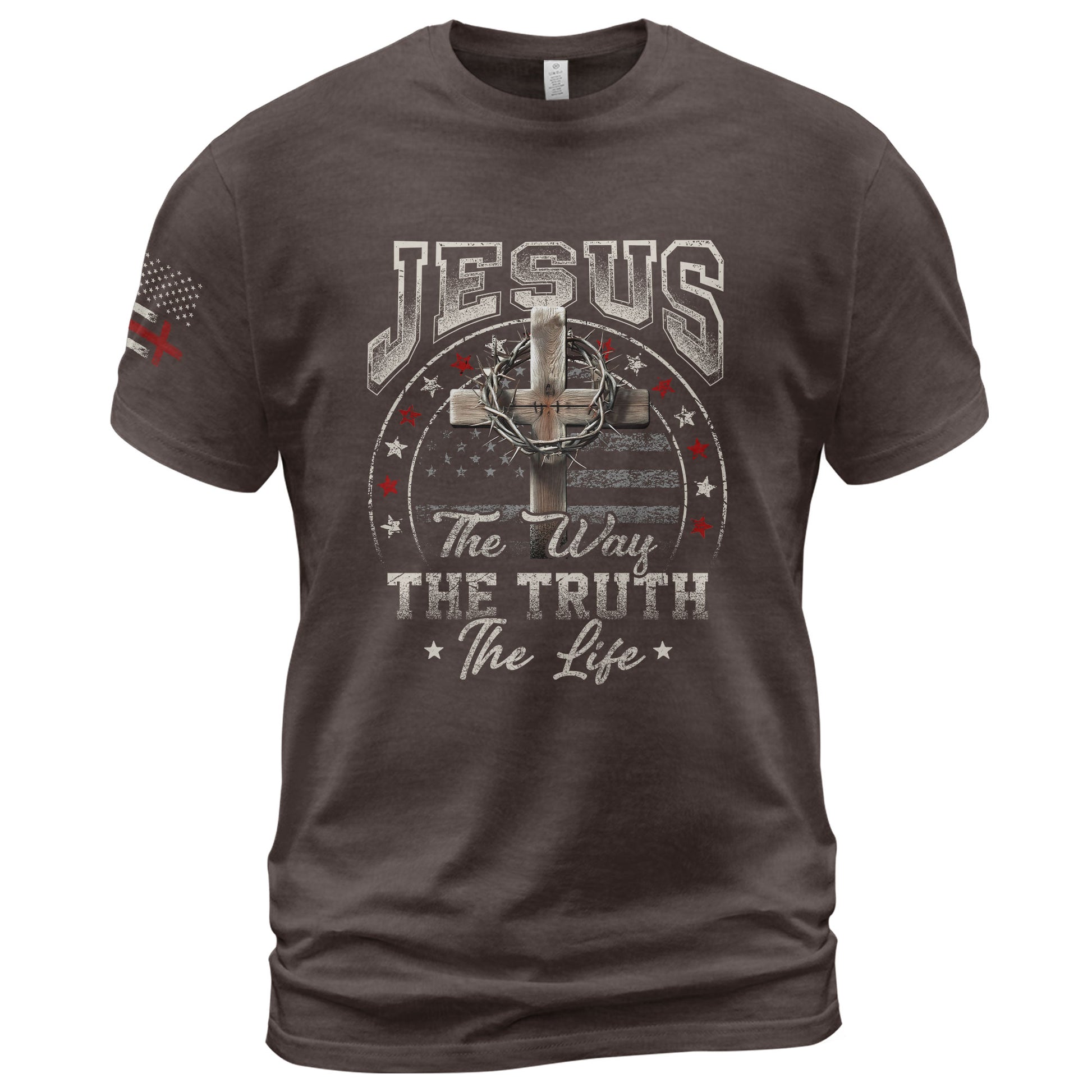 Christian Tee Shirts, Jesus The Way The Truth The Life - Christian Shirts for Men - Rust Field Wear