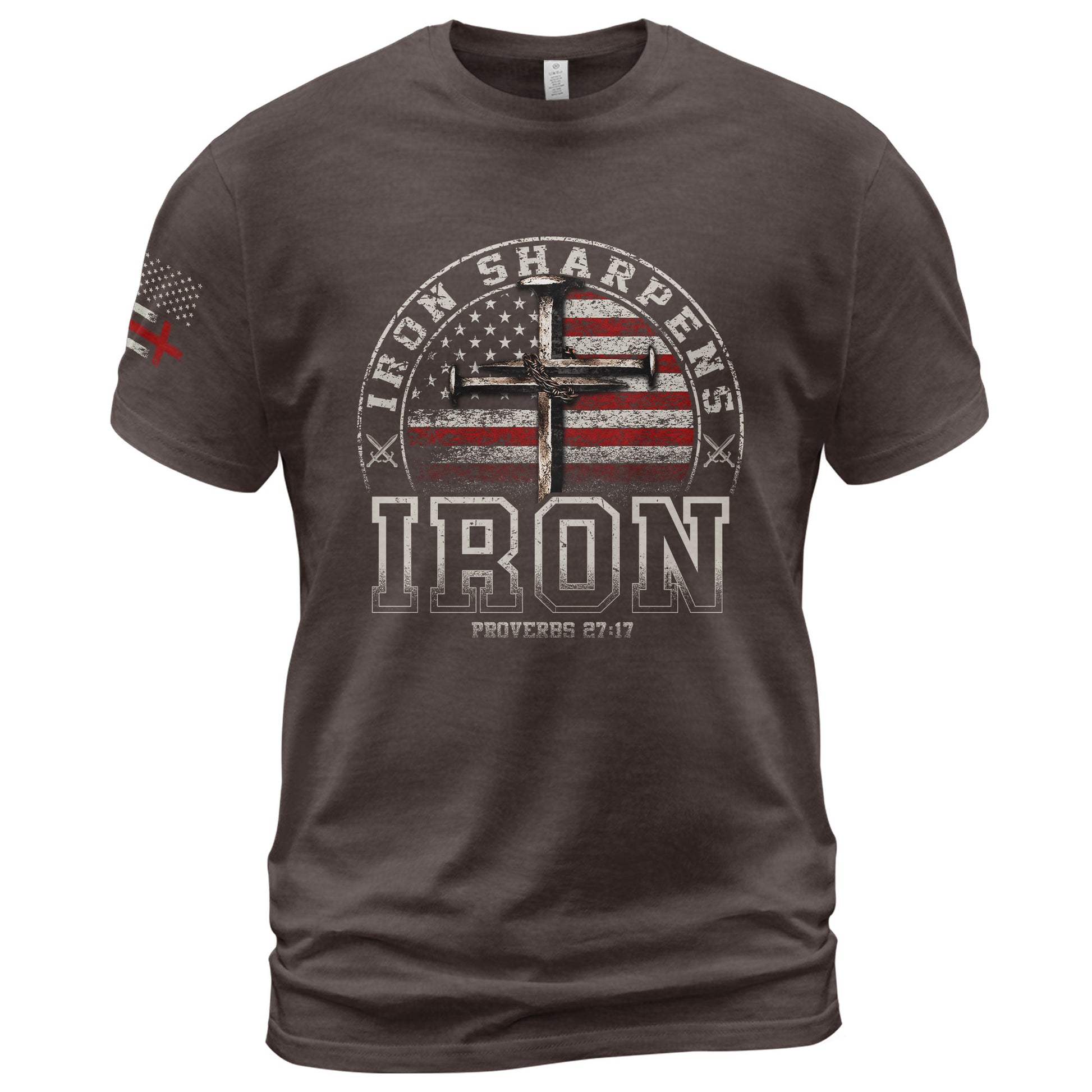 Christian Shirts for Men - Iron Sharpens Iron Christian, Christian Tee Shirts - Rust Field Wear
