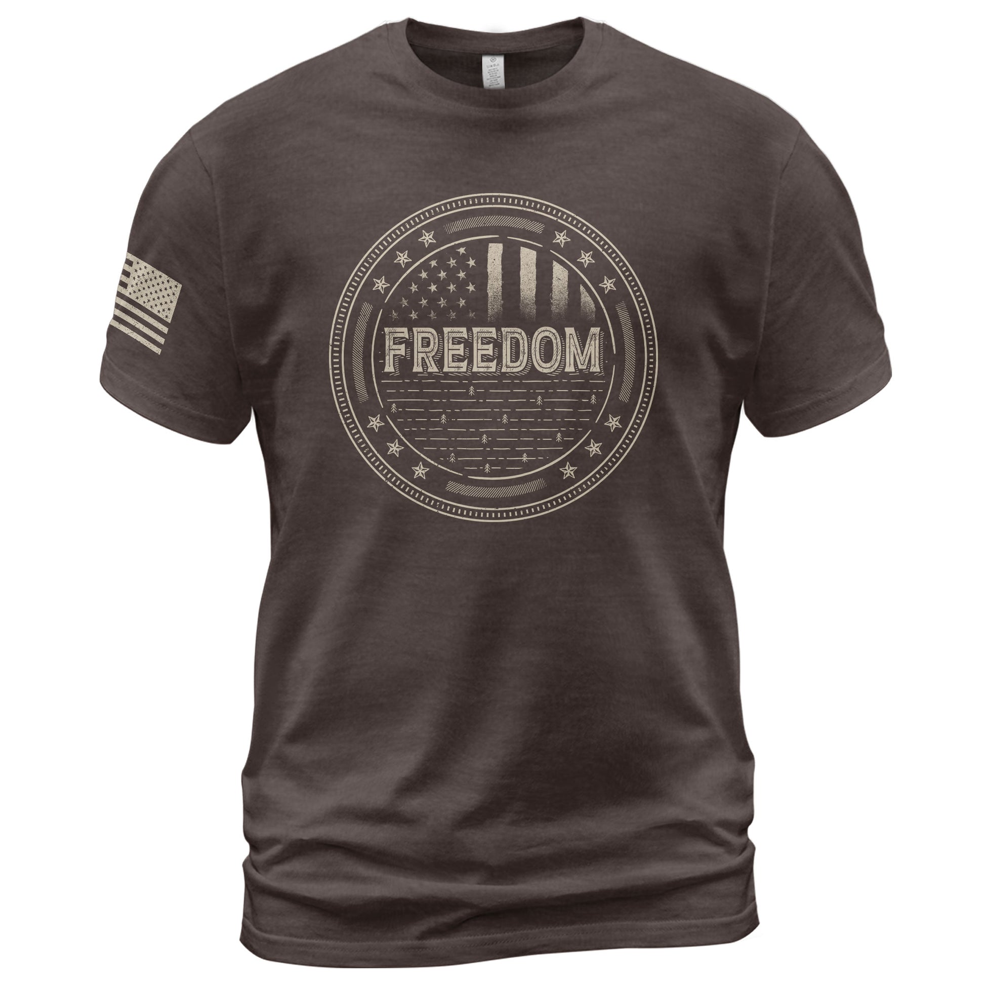 Freedom Honor Seal Patriotic Tribute - Freedom Shirts for Men, Patriotic T Shirts - Rust Field Wear