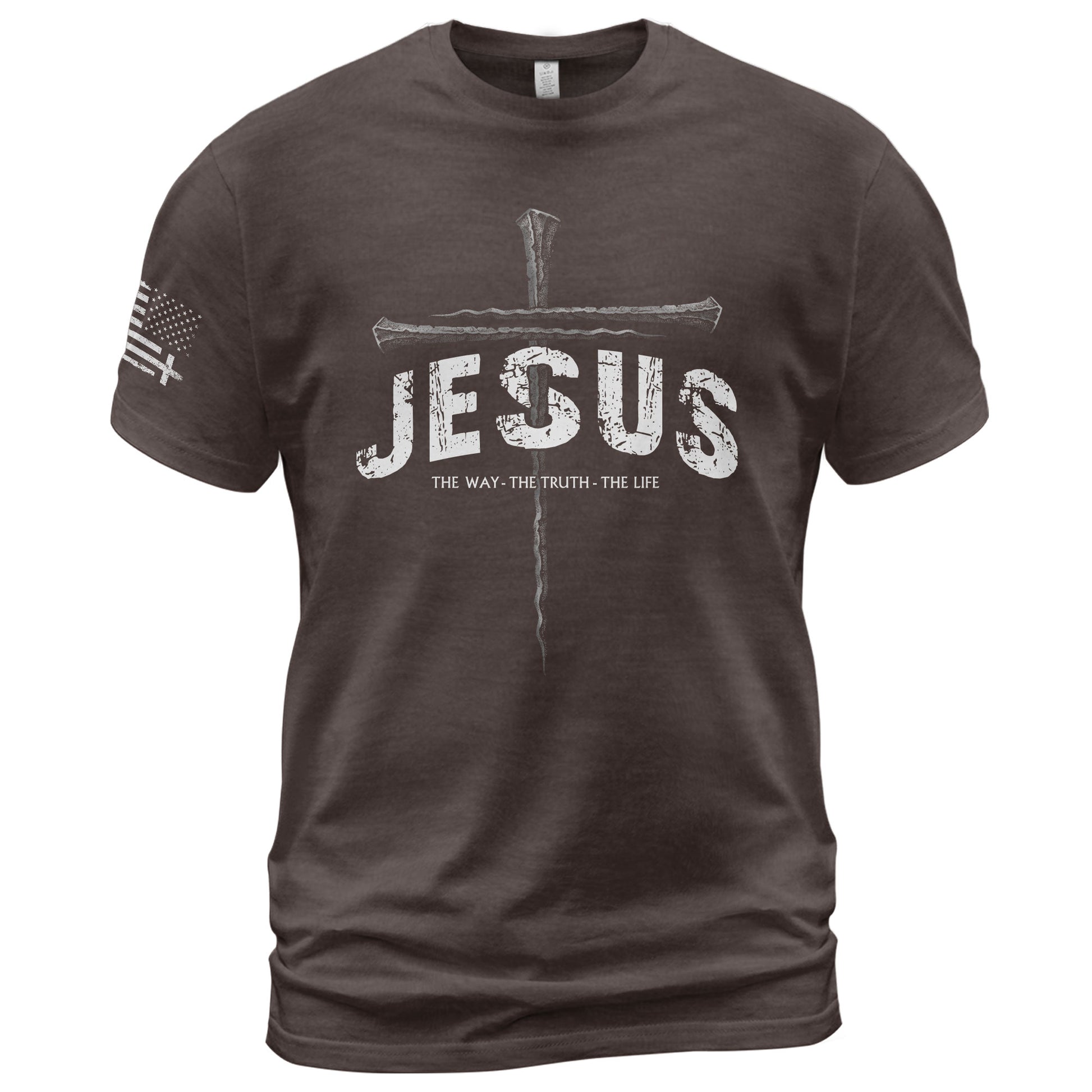 Jesus Cross Christian The Way, The Truth, The Life - Christian Tee Shirts, Christian Shirts for Men - Rust Field Wear