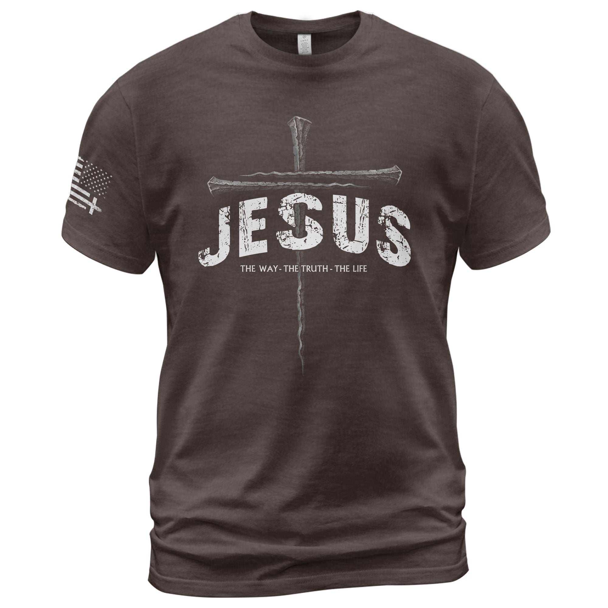 Jesus Cross Christian The Way, The Truth, The Life - Christian Tee Shirts, Christian Shirts for Men - Rust Field Wear