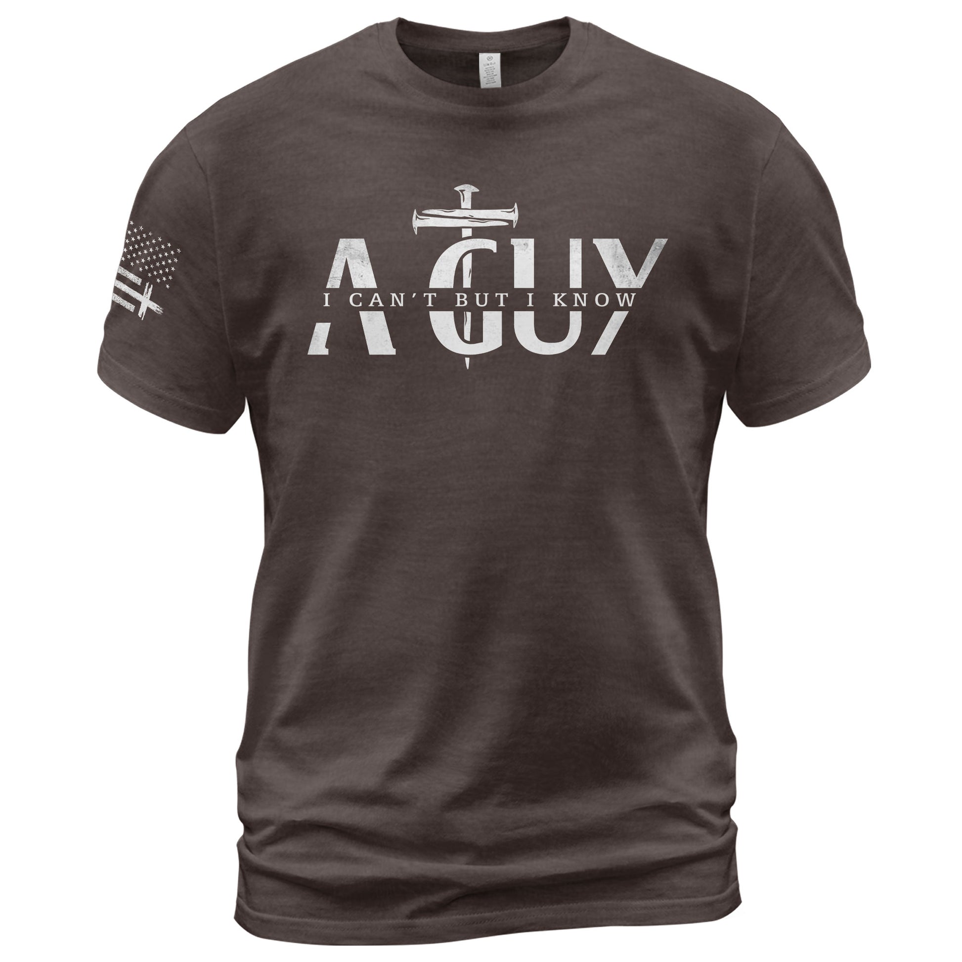 I Can’t But I Know A Guy Cross Nail Christian - Christian Shirts for Men, Faith Based Christian Tee Shirts - Rust Field Wear