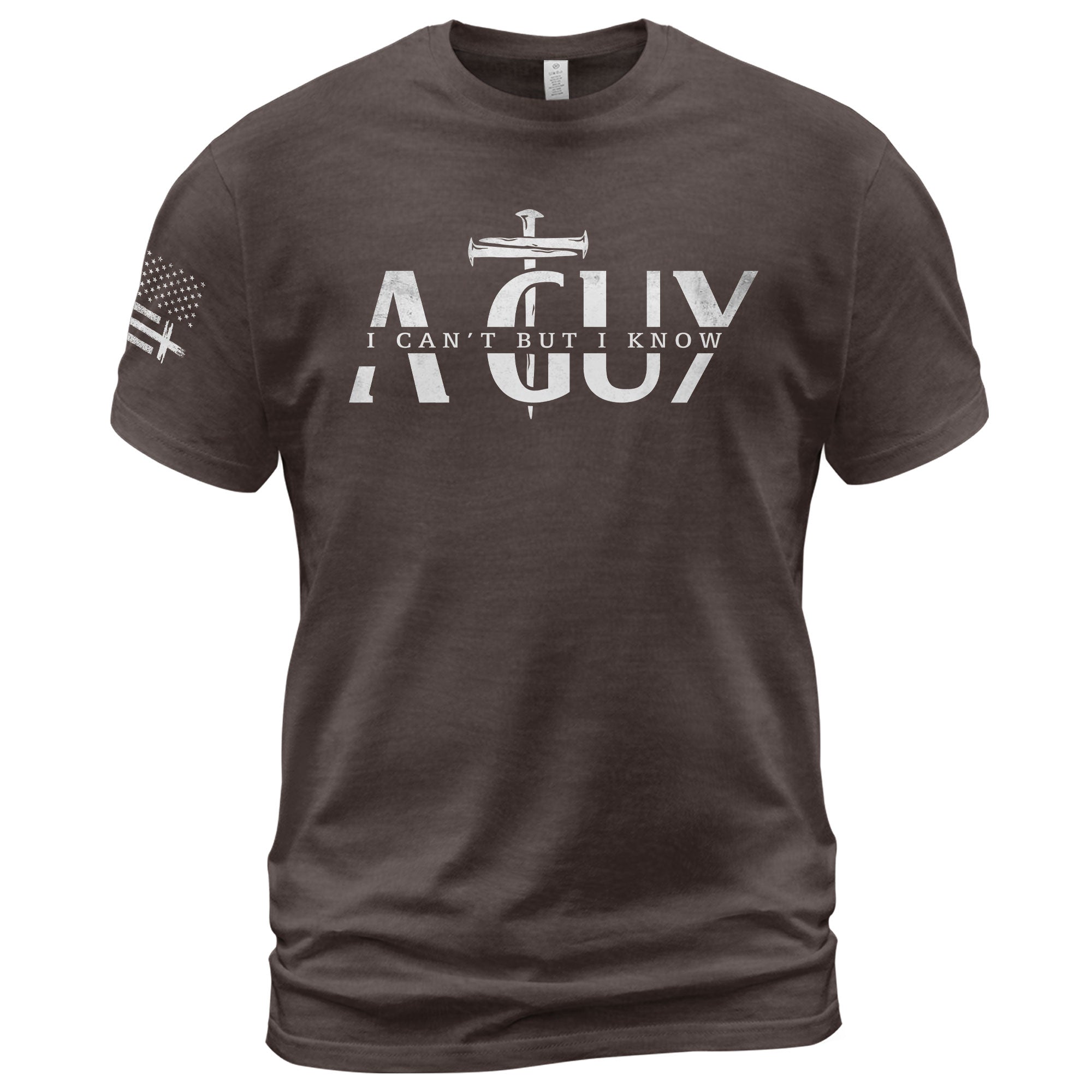 I Can’t But I Know A Guy Cross Nail Christian - Christian Shirts for Men, Faith Based Christian Tee Shirts - Rust Field Wear