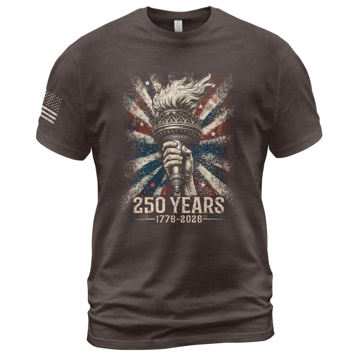 USA 250th Anniversary 250 Years Shirt 1776-2026 Liberty Torch Patriotic Pride - Rust Field Wear