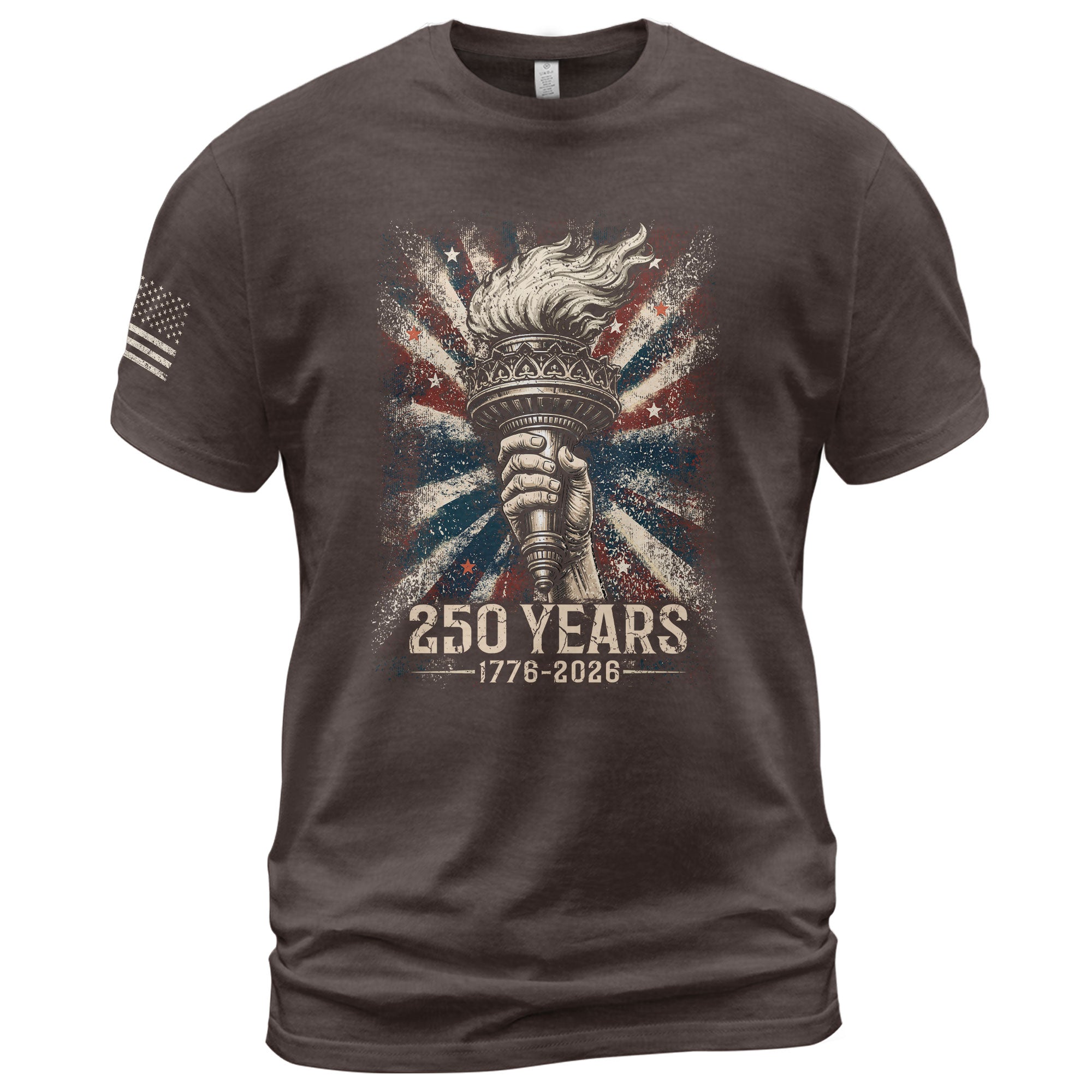 USA 250th Anniversary 250 Years Shirt 1776-2026 Liberty Torch Patriotic Pride - Rust Field Wear