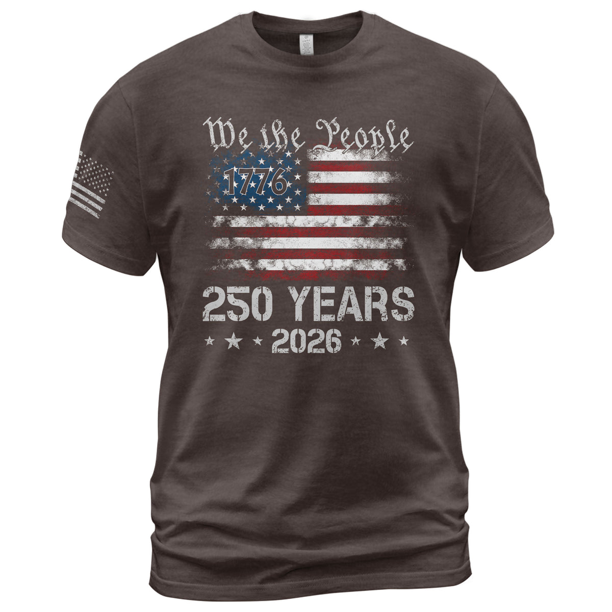 We The People 250 Years Shirt – USA Flag Independence 1776–2026 Tee - Rust Field Wear