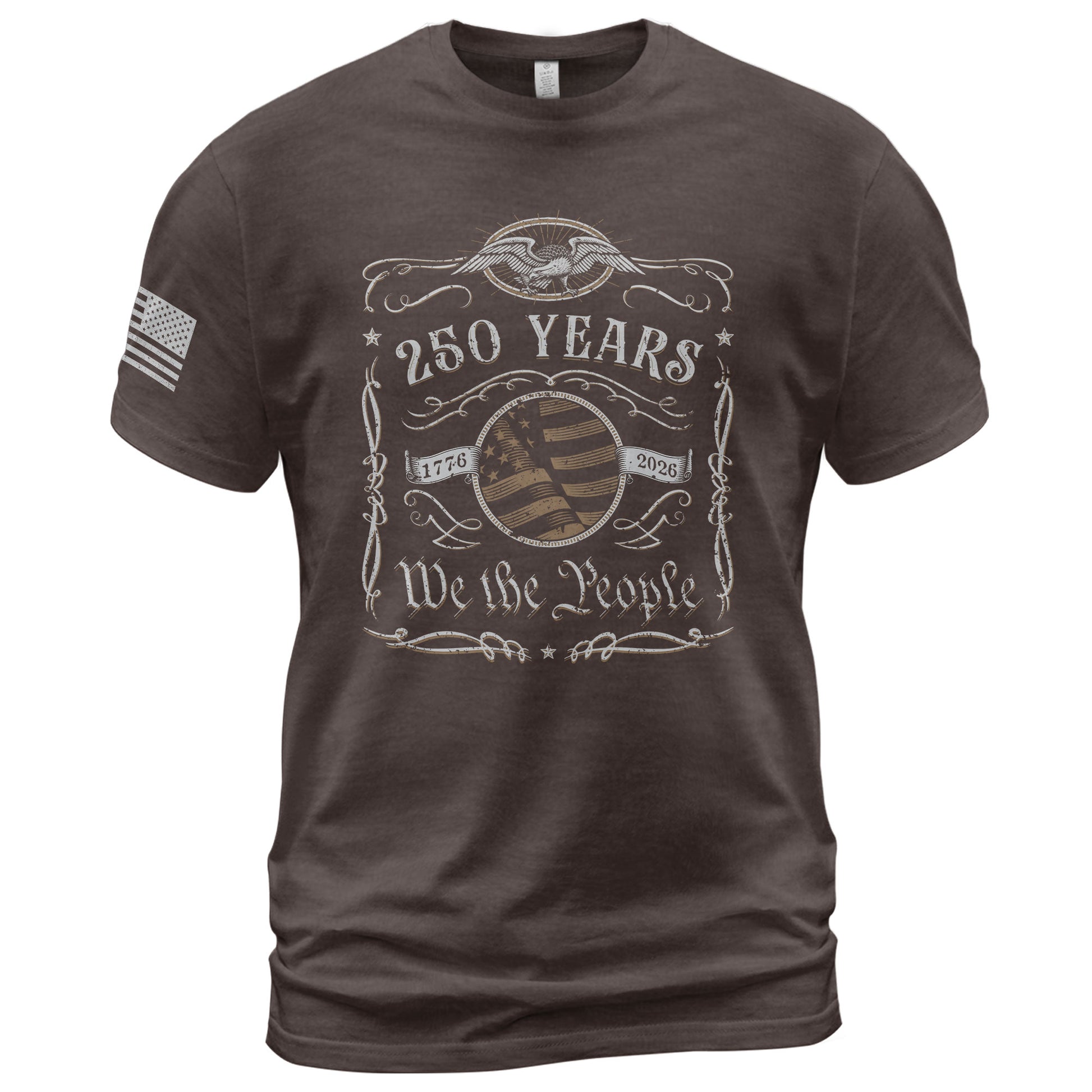 250 Years American Heritage Shirt – Vintage USA Independence Tee 1776–2026 - Rust Field Wear