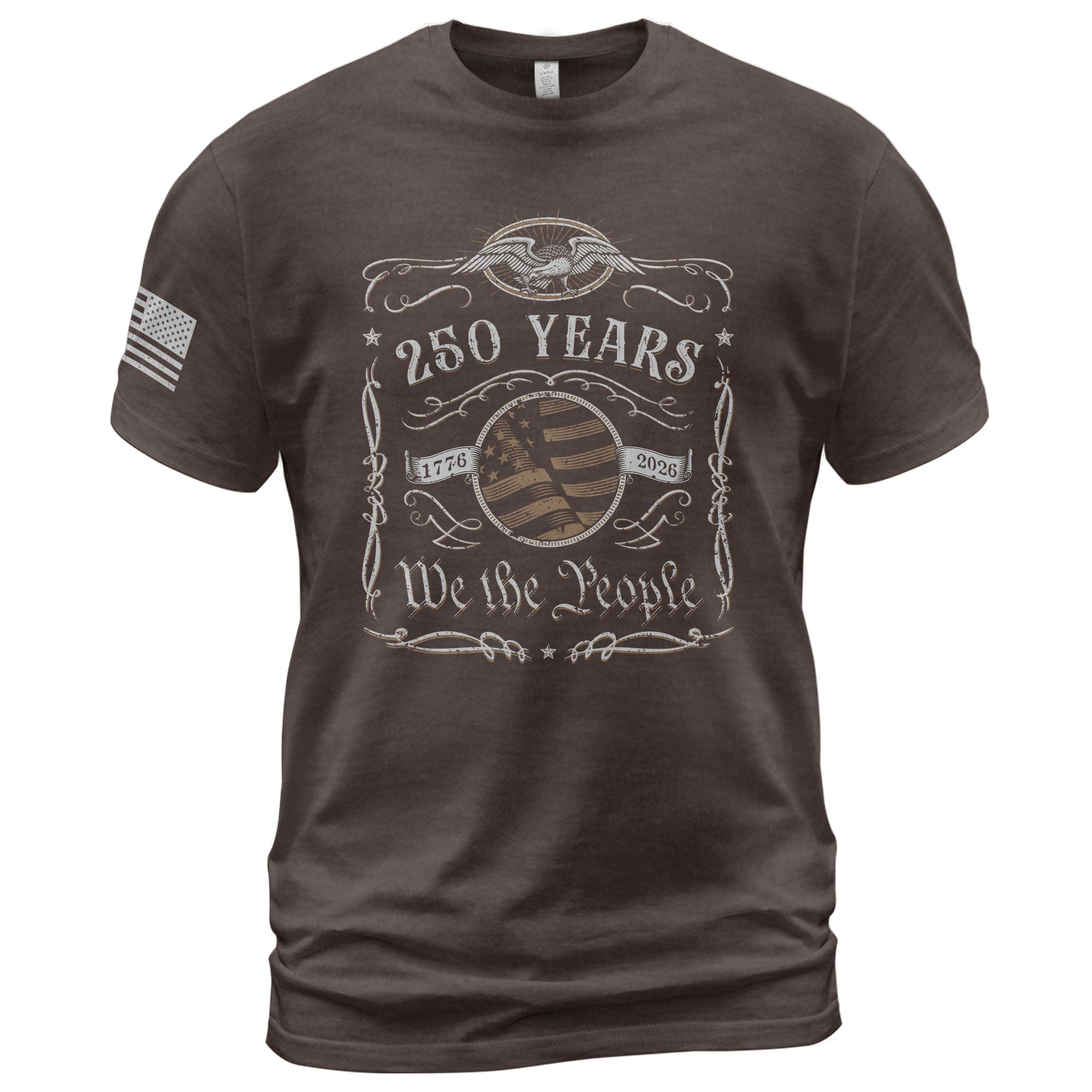 250 Years American Heritage Shirt – Vintage USA Independence Tee 1776–2026 - Rust Field Wear
