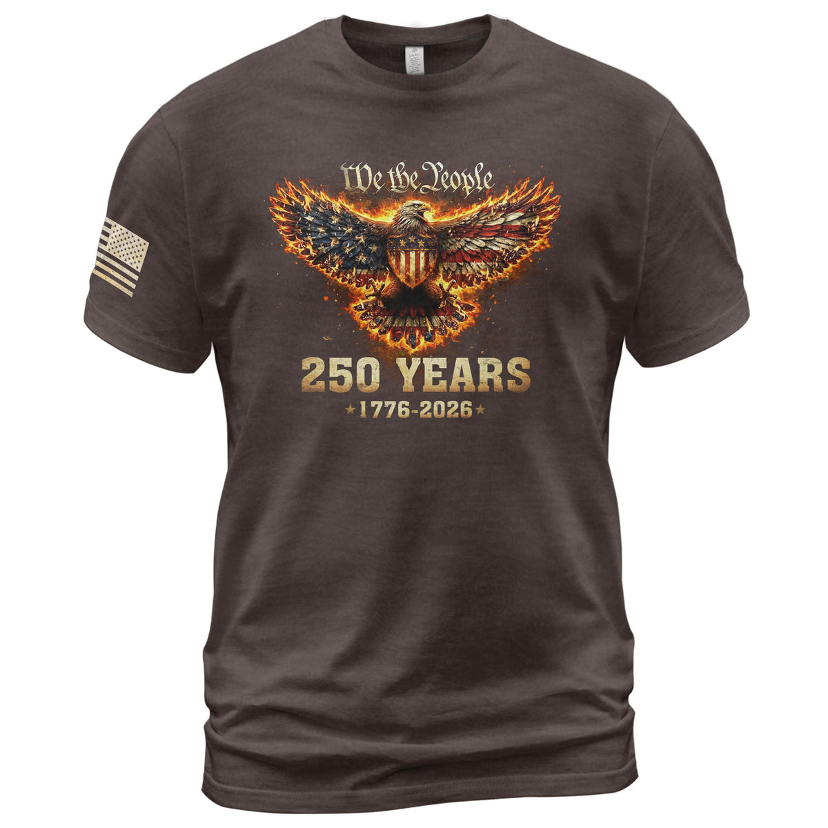 USA 250th Anniversary 250 Years Shirt 1776-2026 American Eagle We The People - Rust Field Wear