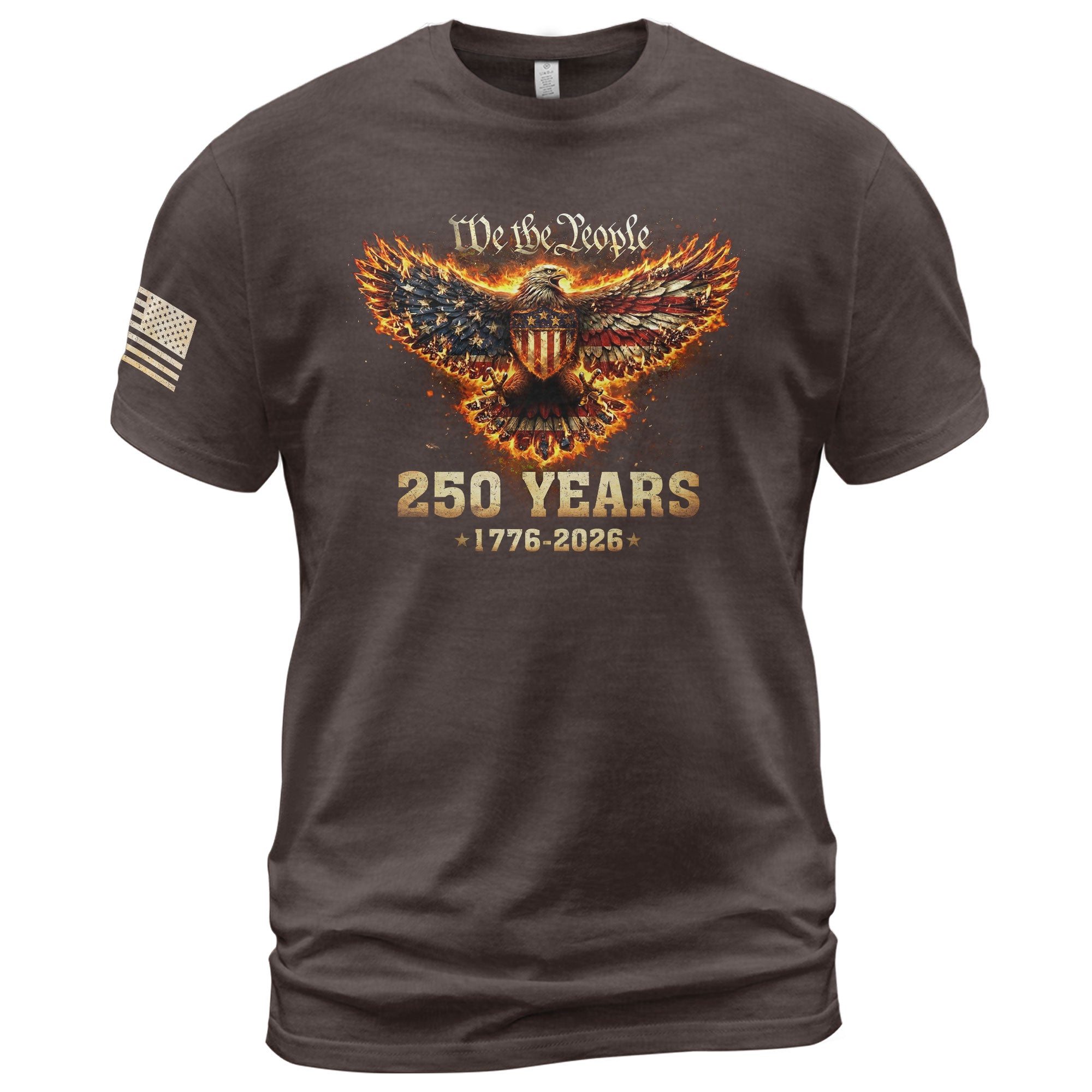 USA 250th Anniversary 250 Years Shirt 1776-2026 American Eagle We The People - Rust Field Wear