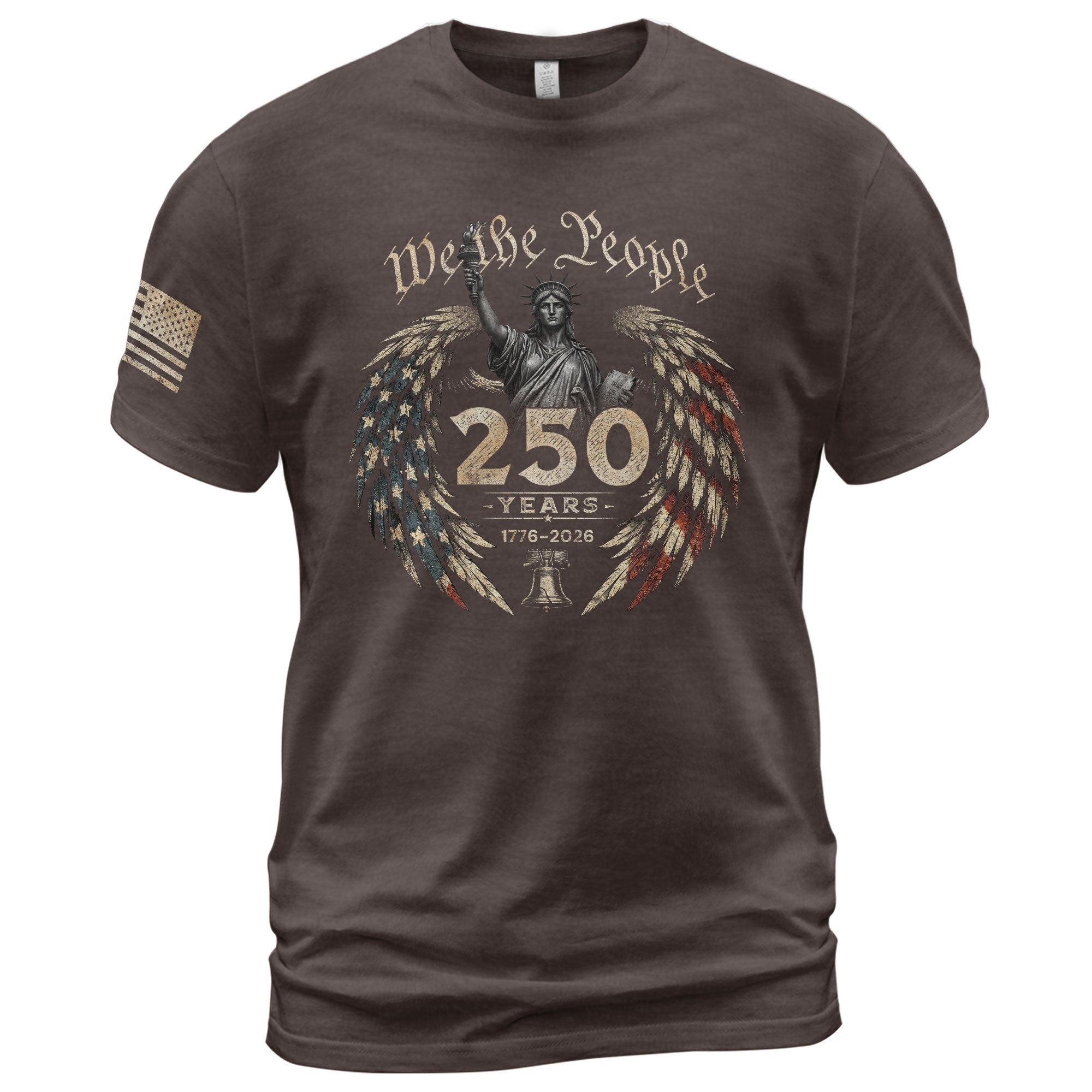 USA 250th Anniversary Shirt 1776-2026 We The People Statue of Liberty Patriotic for Men - Rust Field Wear