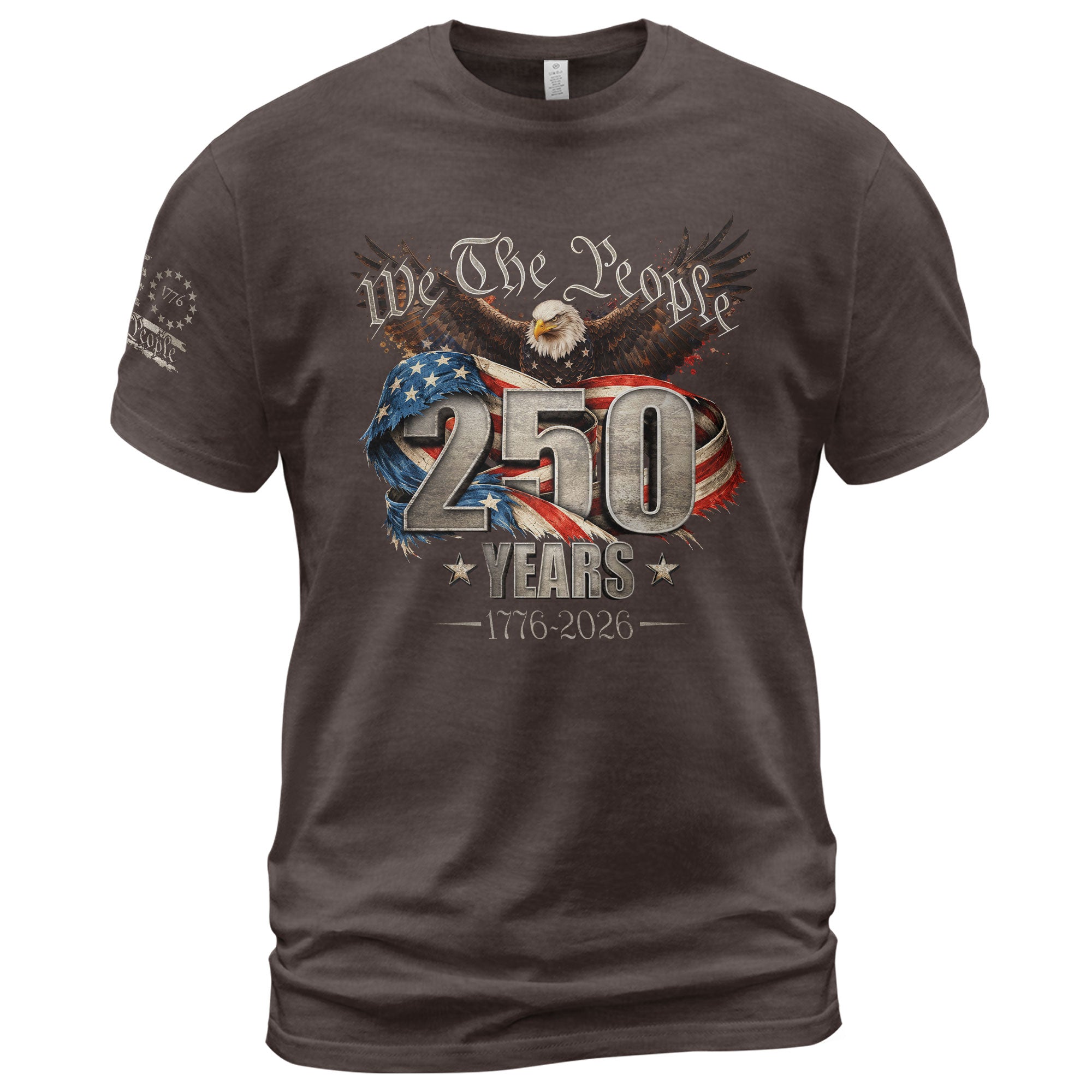 USA 250th Anniversary Shirt 1776-2026 We The People Eagle Patriotic America - Rust Field Wear