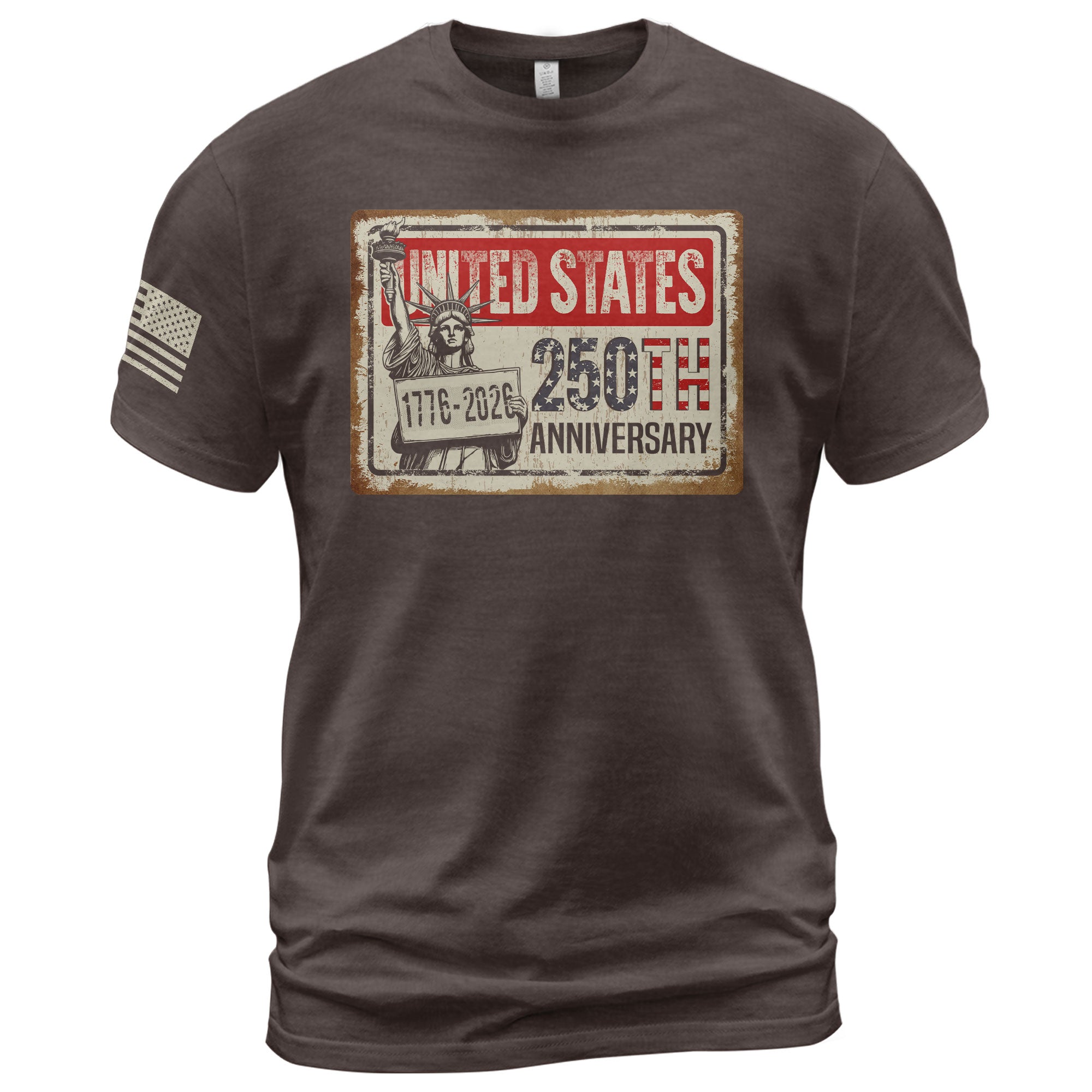 United States 250th Anniversary 250 Years Vintage Sign Shirt Lady Liberty Patriotic - Rust Field Wear