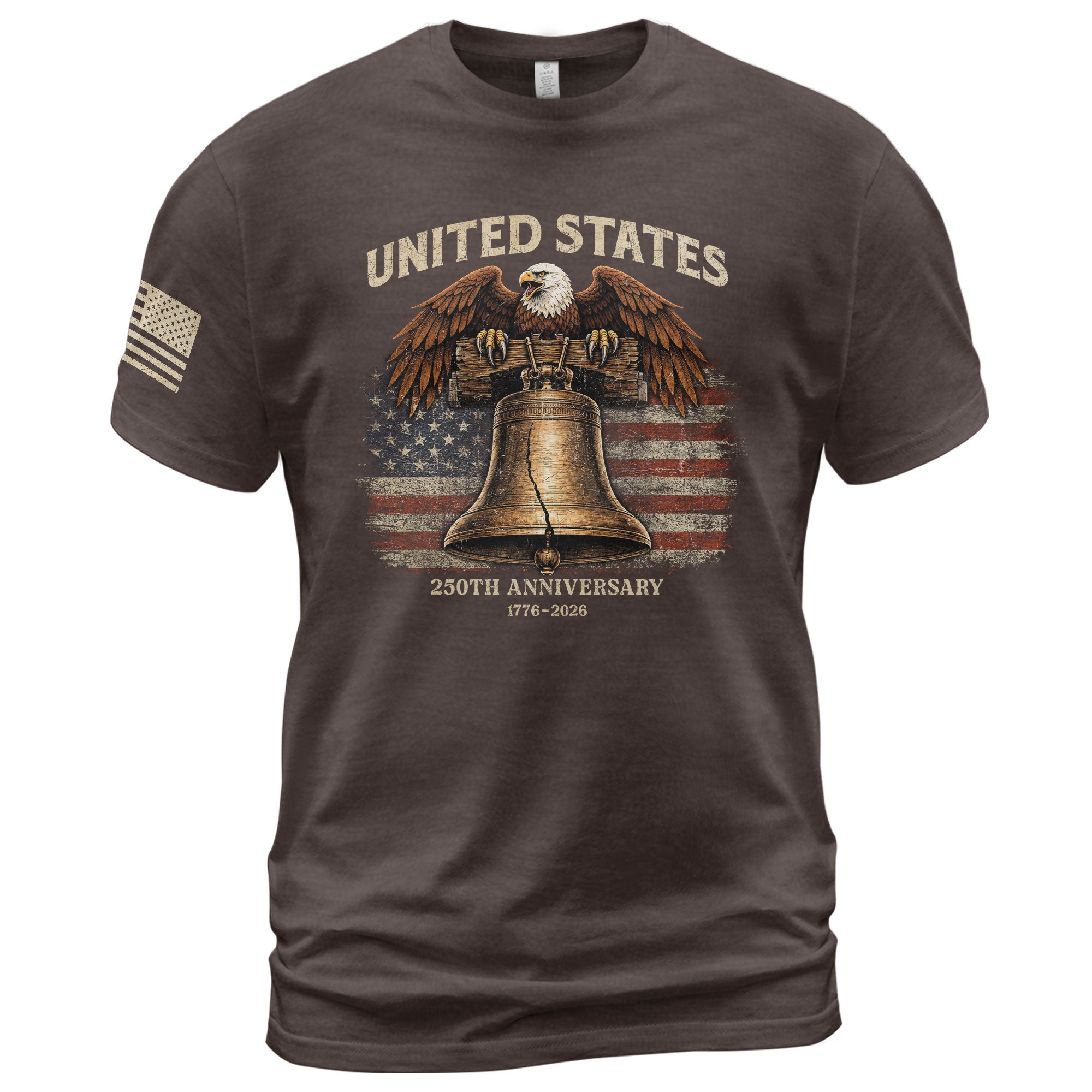 USA 250th Anniversary 250 Years Shirt 1776 2026 Liberty Bell Eagle American Pride - Rust Field Wear
