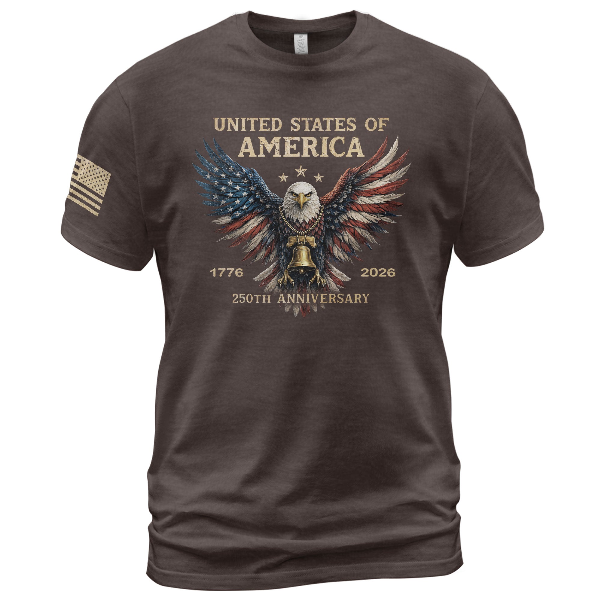 USA 250th Anniversary 250 Years Shirt 1776–2026 American Flag Winged Eagle Patriotic - Rust Field Wear