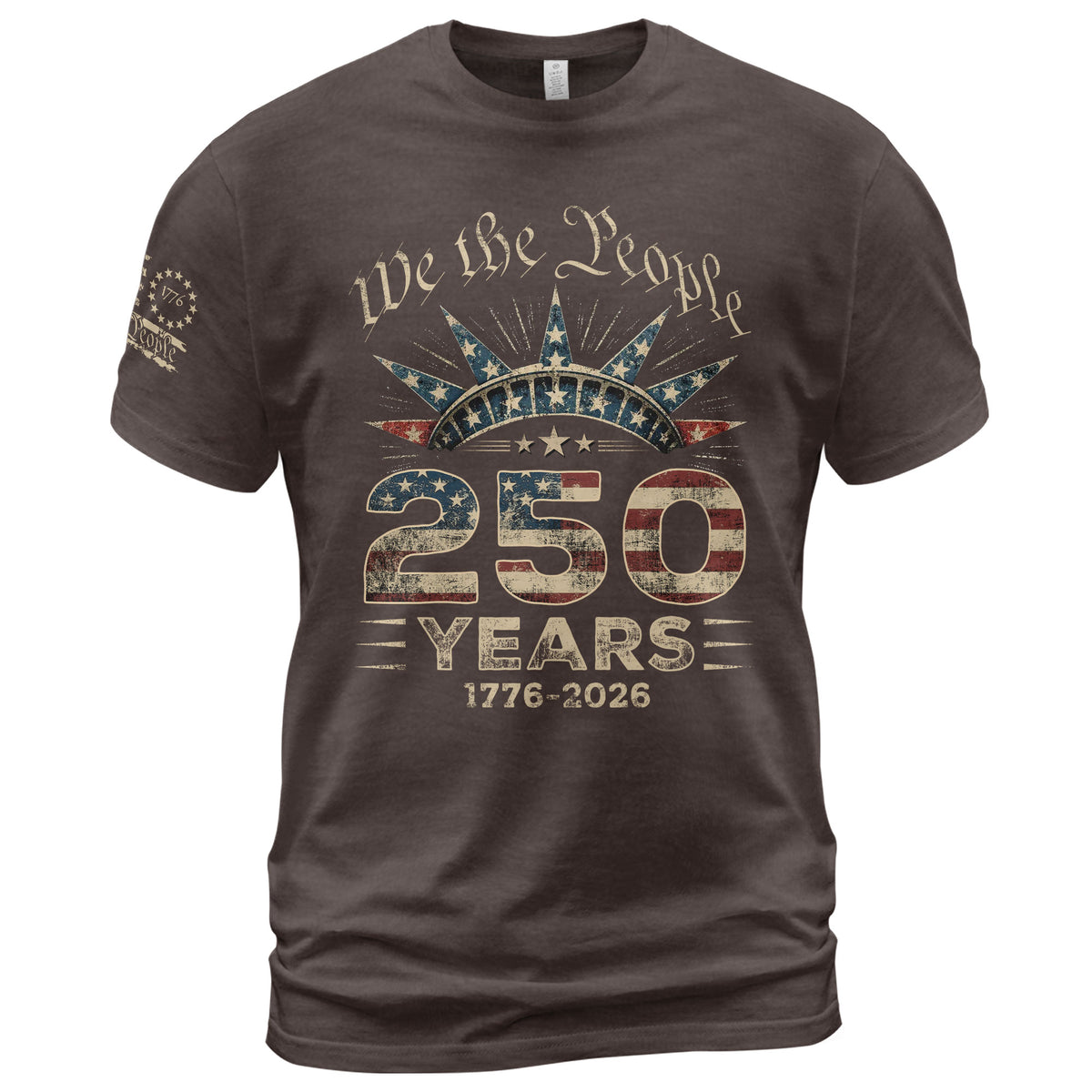 USA 250th Anniversary Shirt 1776-2026 We The People Liberty Crown Patriotic - Rust Field Wear