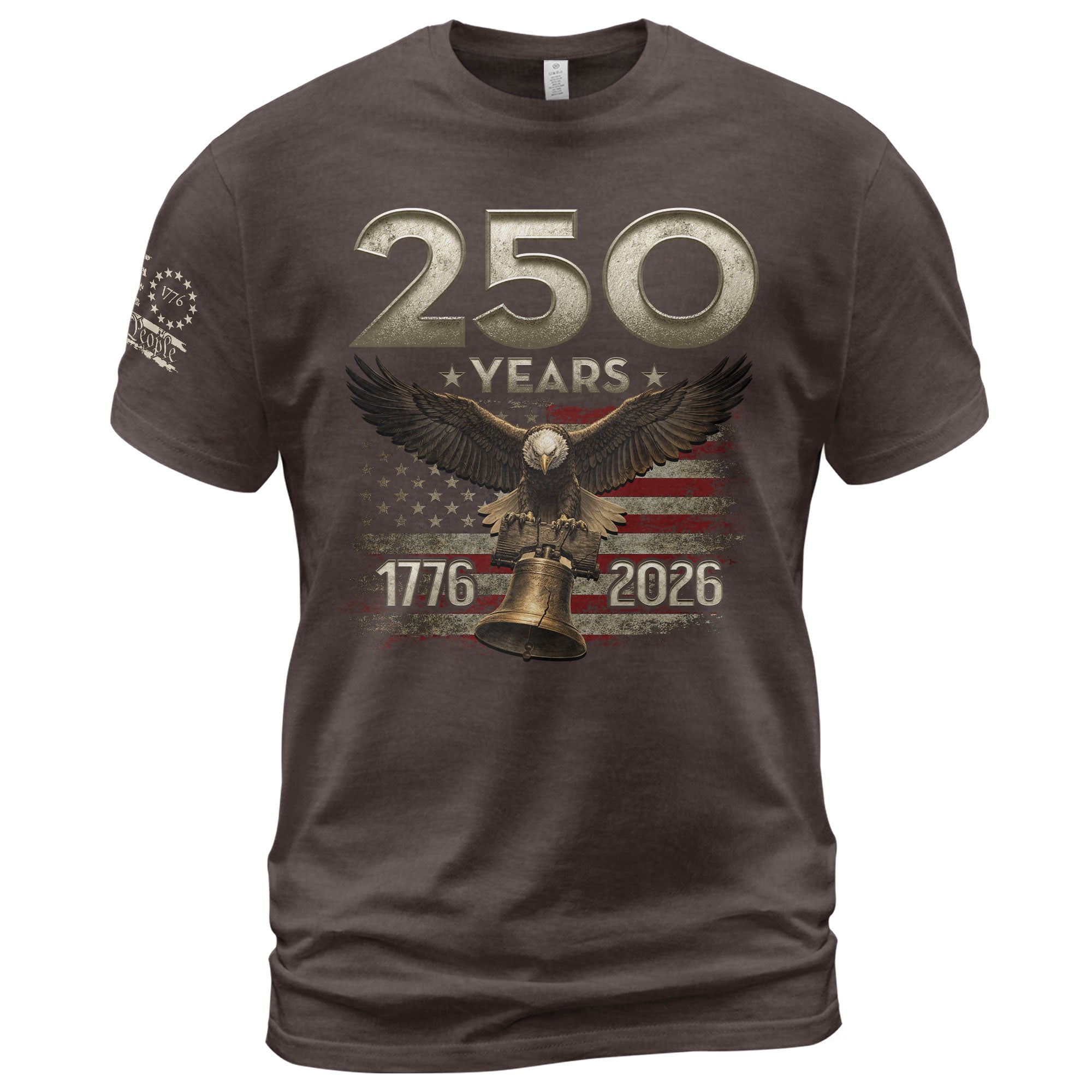 USA 250th Anniversary Shirt 1776-2026 Independence Eagle Liberty Bell Patriotic - Rust Field Wear
