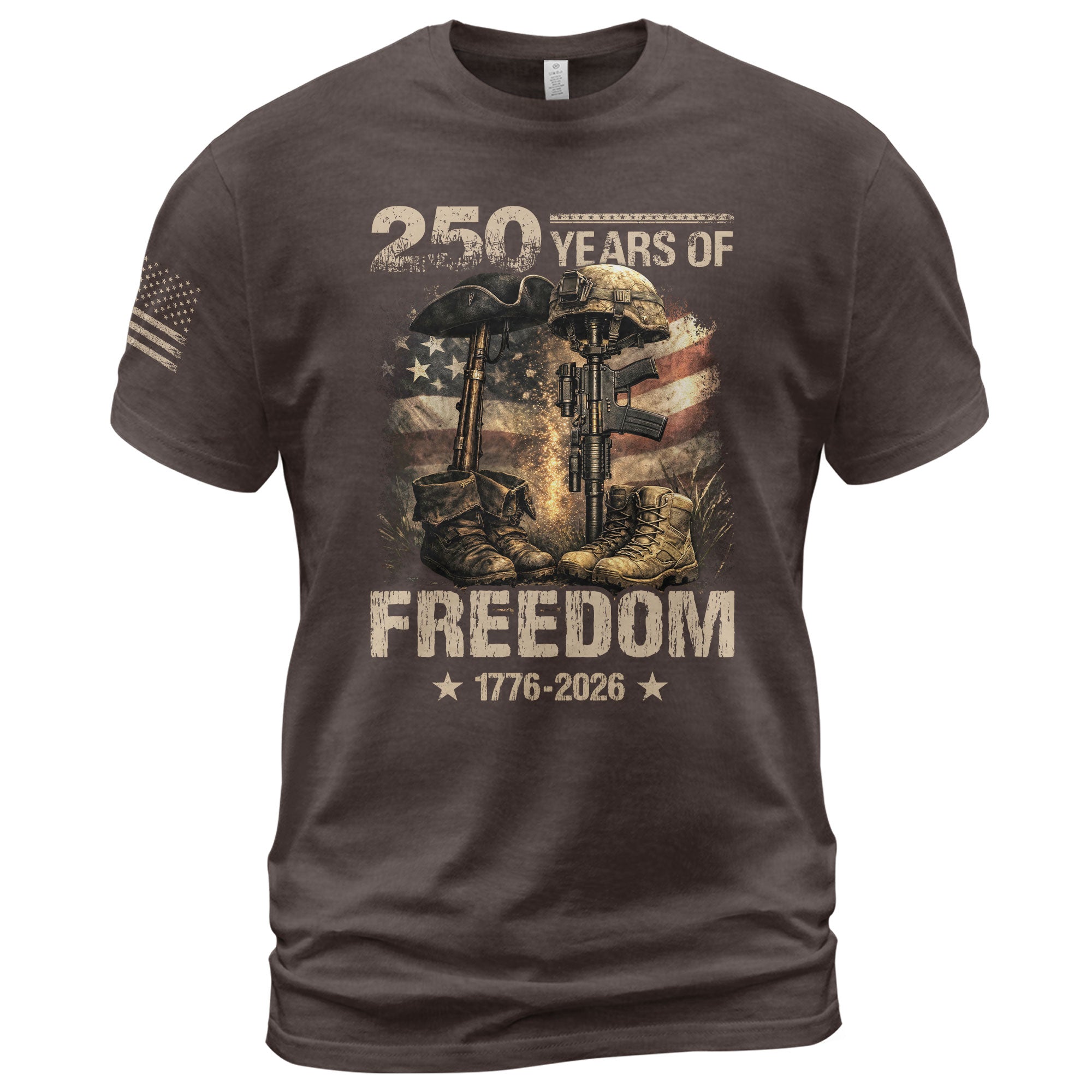 Honoring Past & Present – 250 Years America Anniversary Shirt - Rust Field Wear