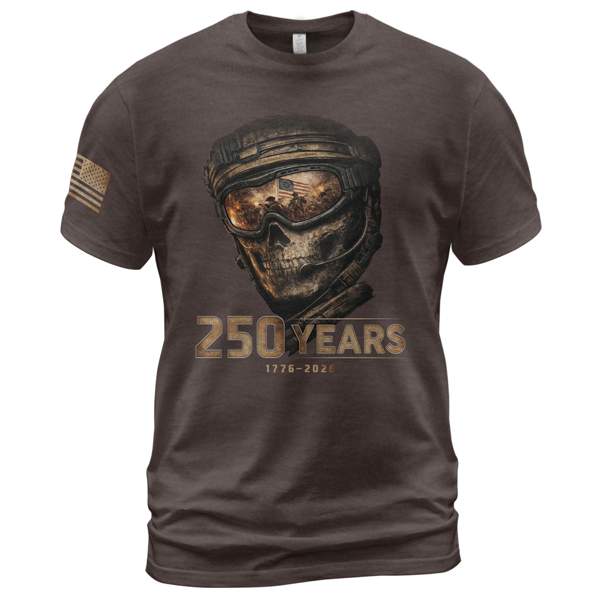 USA 250th Anniversary 250 Years Shirt 1776-2026 Past and Present Freedom Patriotic - Rust Field Wear