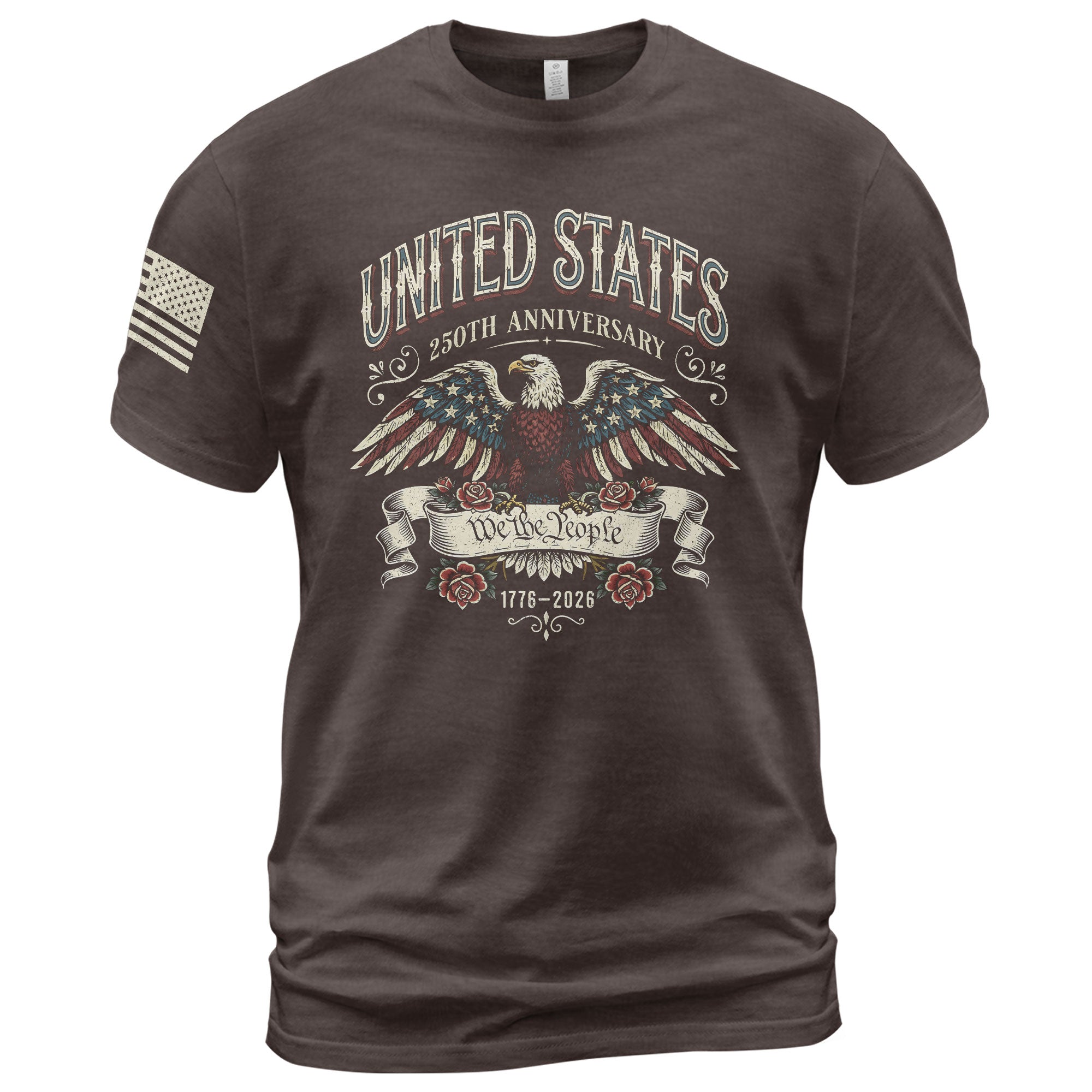 USA Independence 250th Anniversary Shirt 1776–2026 Patriotic Torch of Freedom - Rust Field Wear