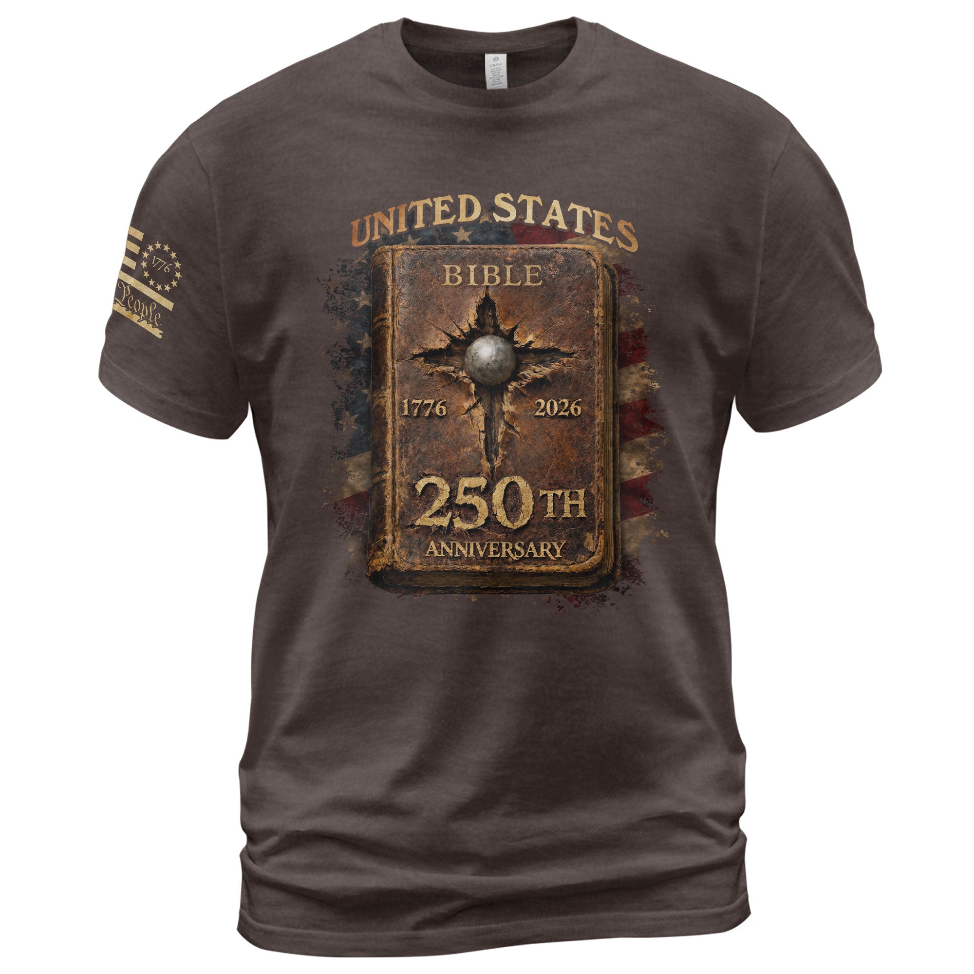 Christian Independence Shirt USA 1776–2026 Patriotic Faith Celebration - Rust Field Wear
