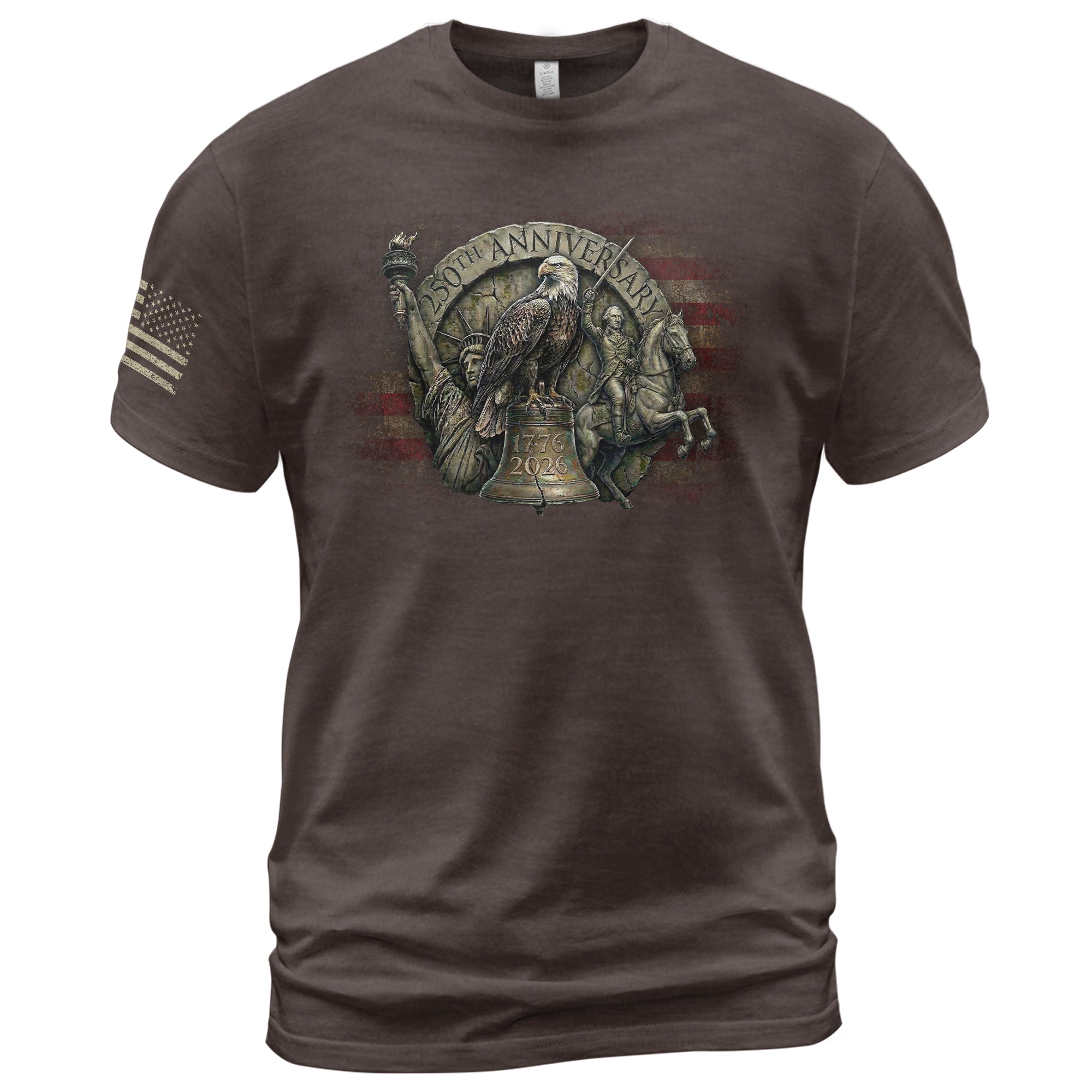 USA 250th Anniversary Eagle Shirt 1776–2026 Patriotic Freedom Heritage Tee - Rust Field Wear