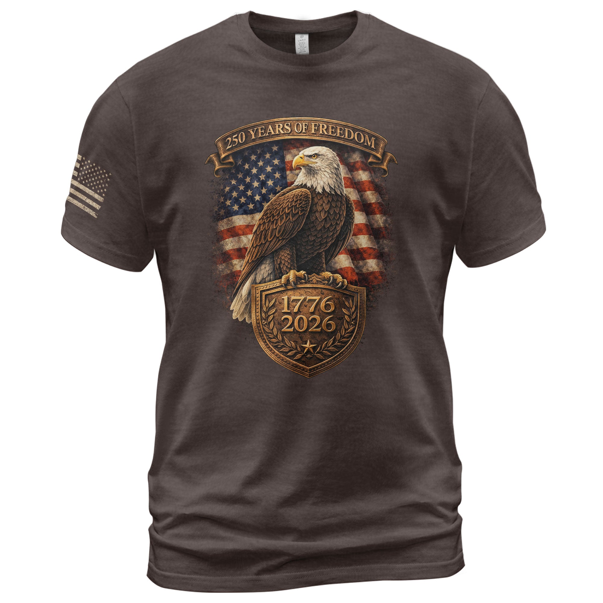 USA Eagle 250th Anniversary Patriotic Shirt Freedom Tee - Rust Field Wear