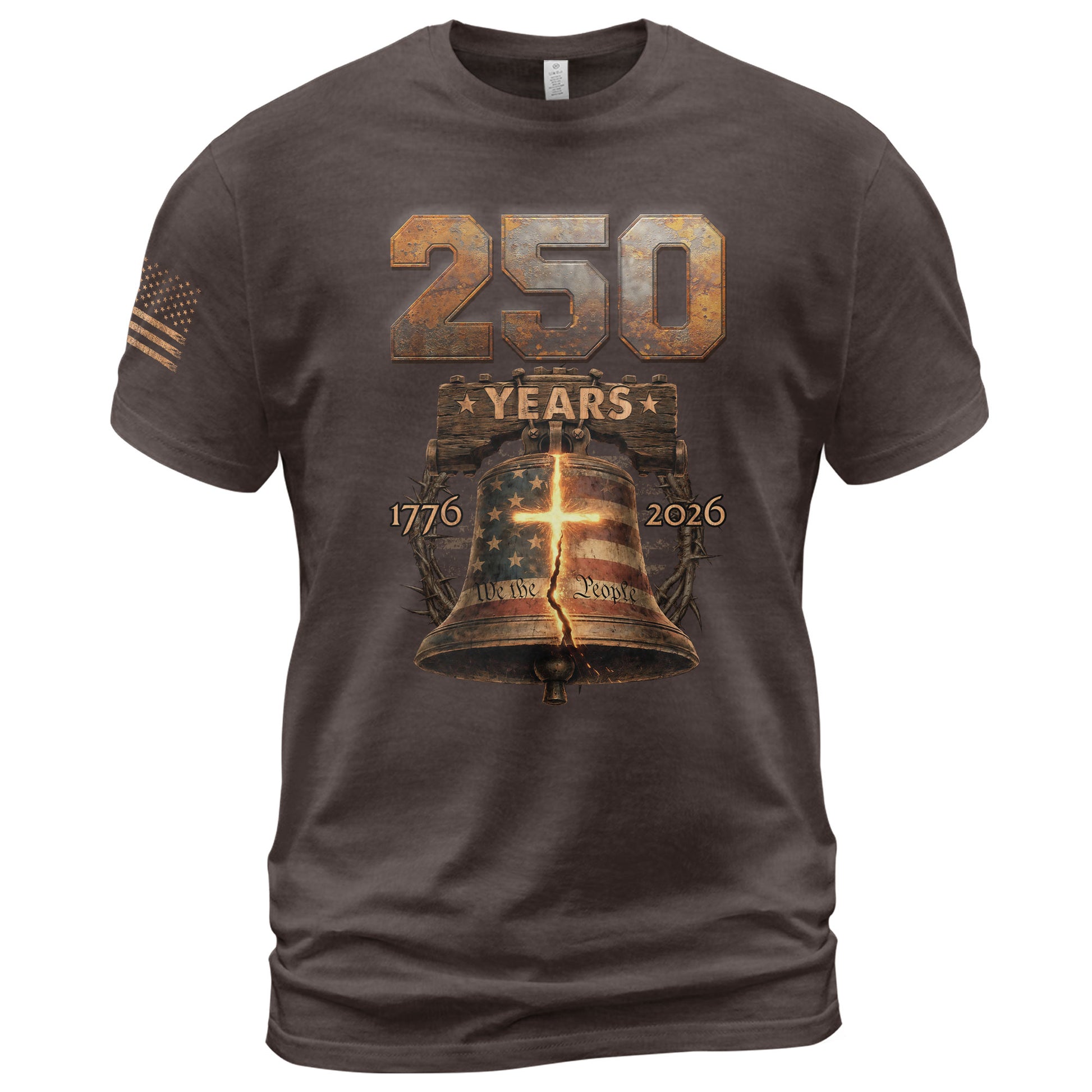 Christian Faith USA 250th Anniversary Independence Shirt 1776–2026 Patriotic Heritage - Rust Field Wear
