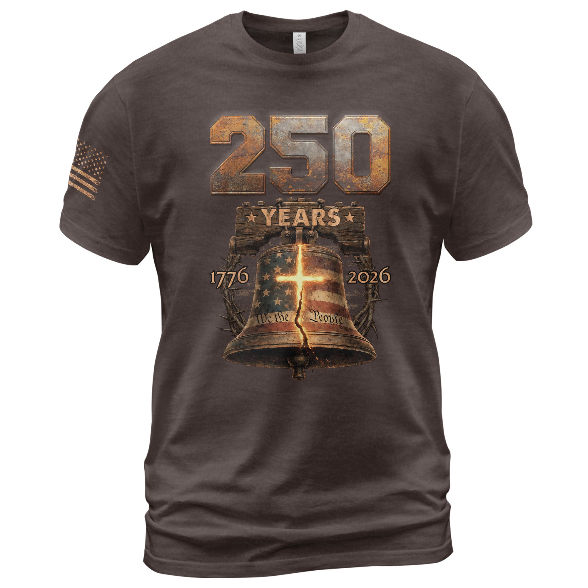 Christian Faith USA 250th Anniversary Independence Shirt 1776–2026 Patriotic Heritage - Rust Field Wear